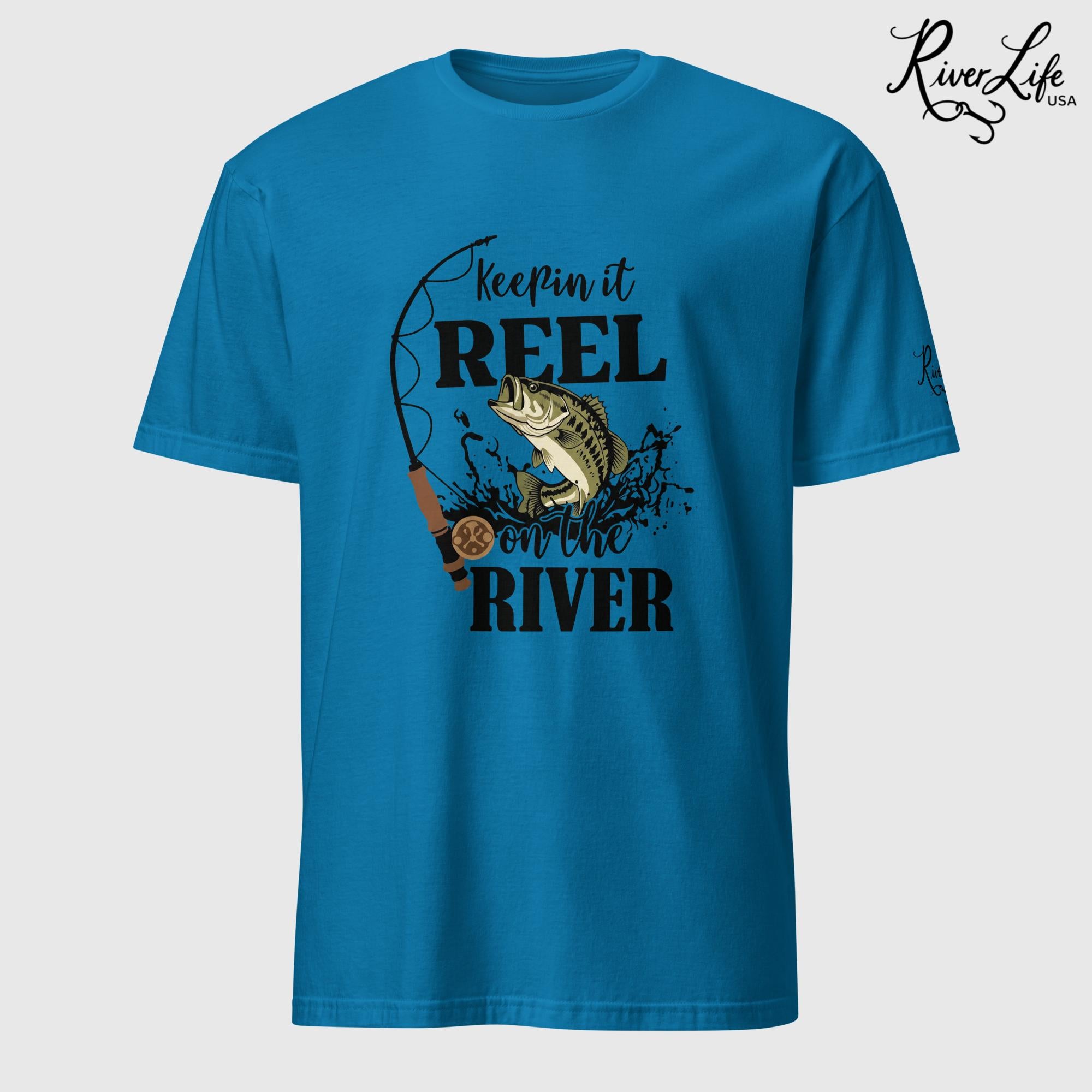 Keepin' it Reel on the River | Short-Sleeve Unisex T-Shirt-Sapphire-River Life USA