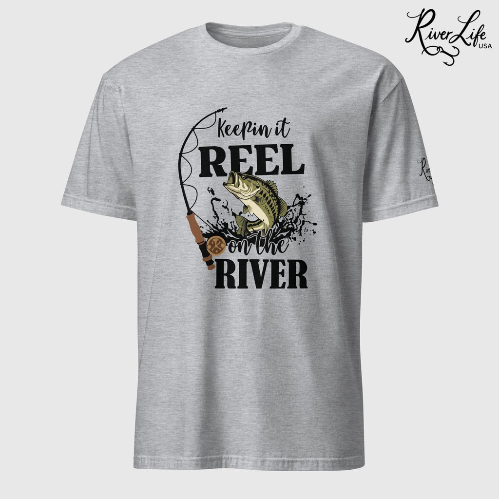 Keepin' it Reel on the River | Short-Sleeve Unisex T-Shirt-Sport Grey-River Life USA