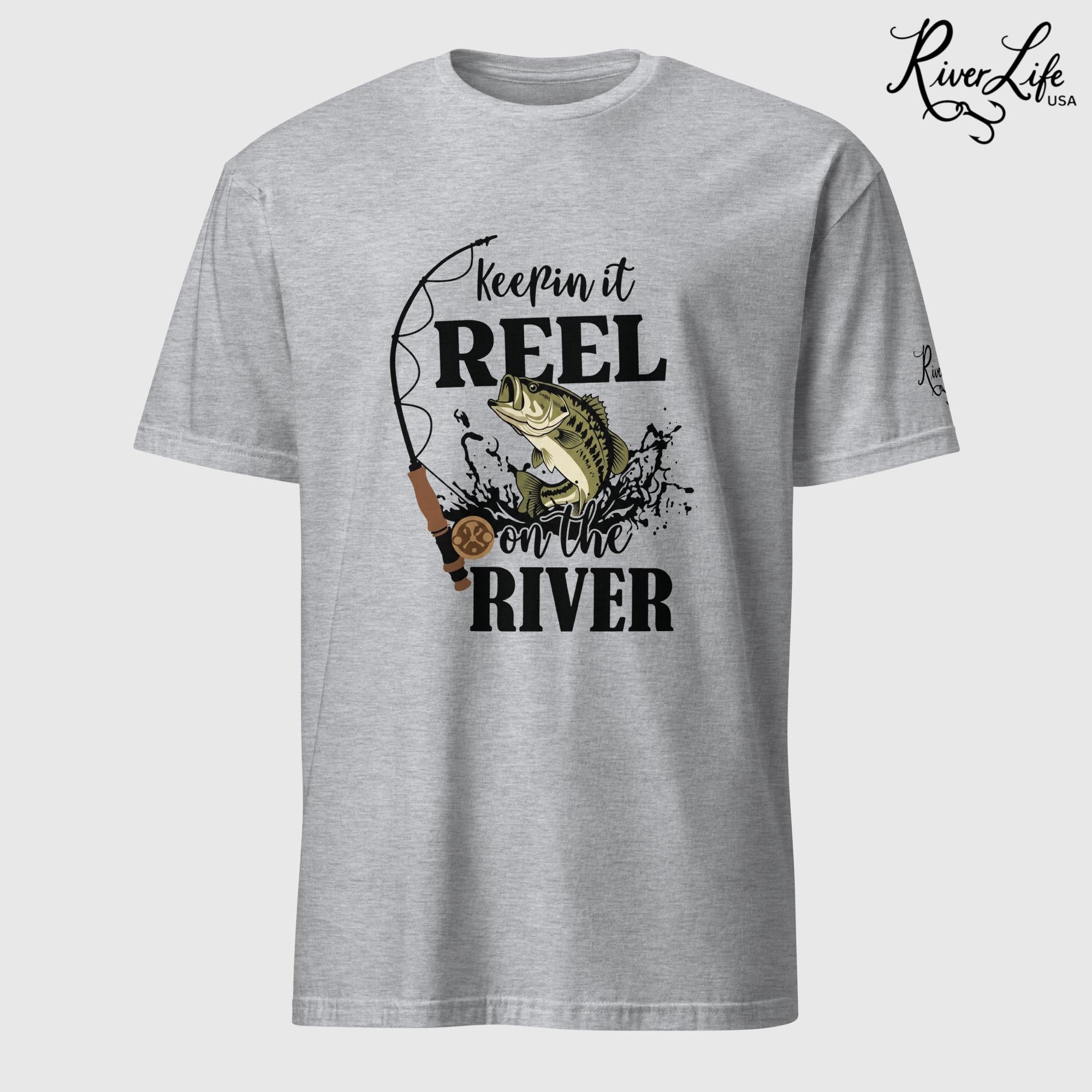 Keepin' it Reel on the River | Short-Sleeve Unisex T-Shirt-Sport Grey-River Life USA