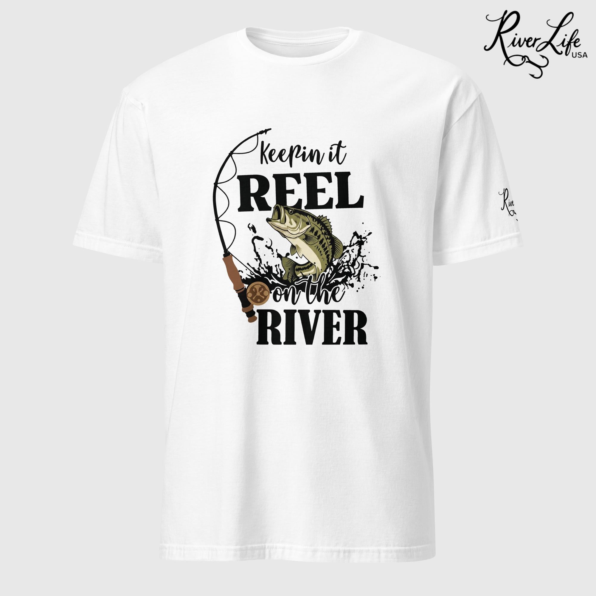 Keepin' it Reel on the River | Short-Sleeve Unisex T-Shirt-White-River Life USA