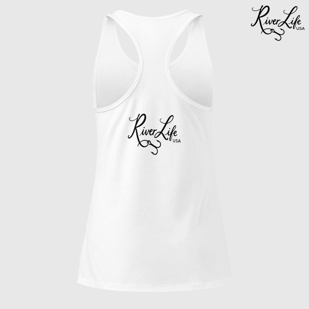 Life Is Better on the River | Women’s Fitted Racerback Tank Top-Cancun-River Life USA