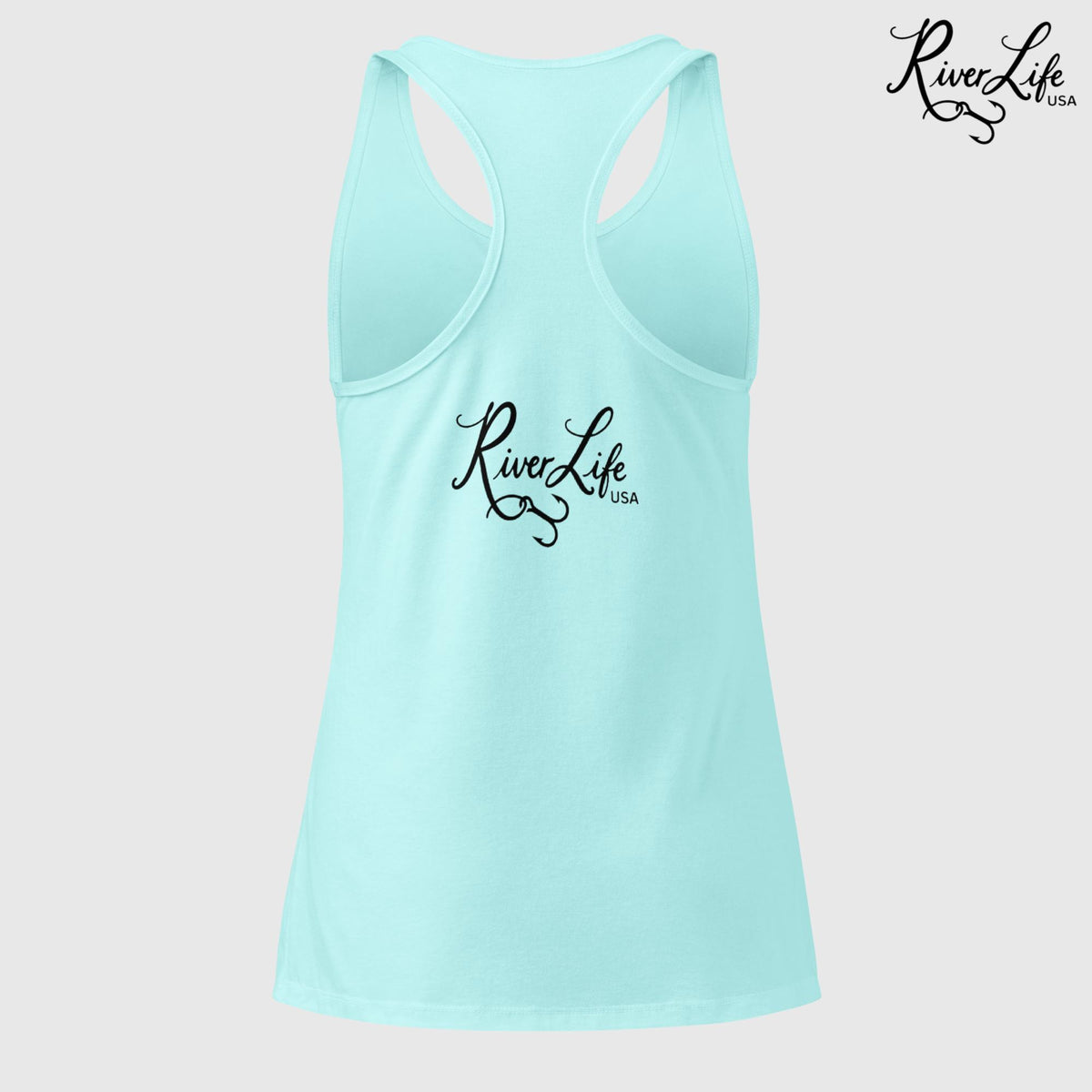 Life Is Better on the River | Women’s Fitted Racerback Tank Top-Cancun-River Life USA