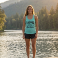 Life Is Better on the River | Women’s Fitted Racerback Tank Top-Cancun-River Life USA
