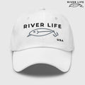 Lure Logo (black/gray embroidery) | Adjustable Dad Hat-White-River Life USA