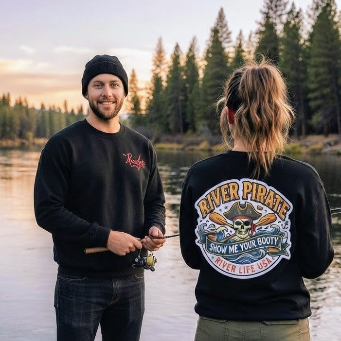 River Pirate - Show Me Your Booty | Men's Crew Neck Sweatshirt