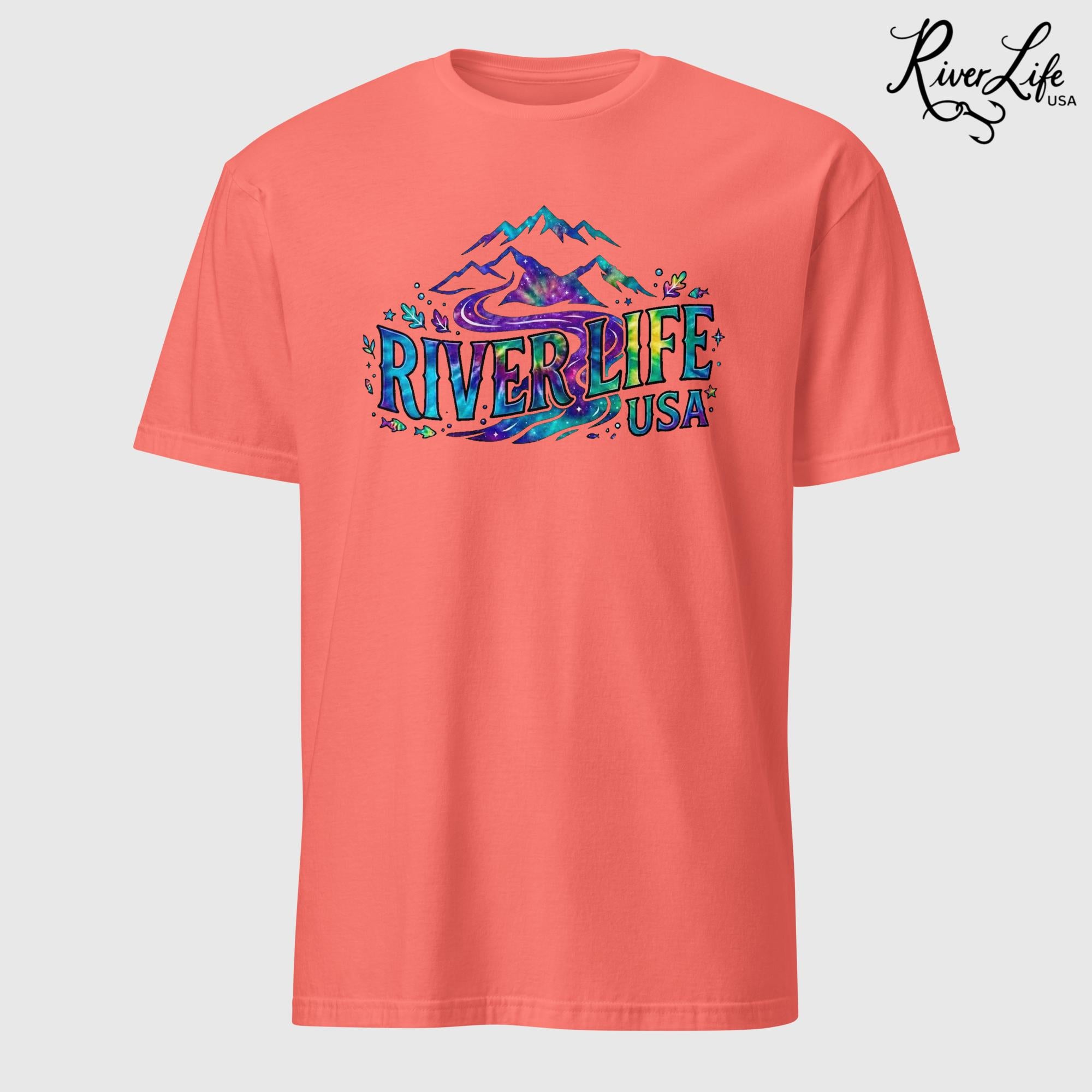 Mountain Colorful | Short-Sleeve Unisex T-Shirt-Coral Silk-River Life USA
