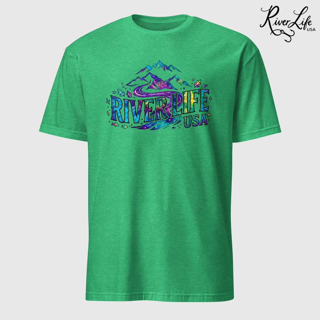 Mountain Colorful | Short-Sleeve Unisex T-Shirt-Heather Irish Green-River Life USA