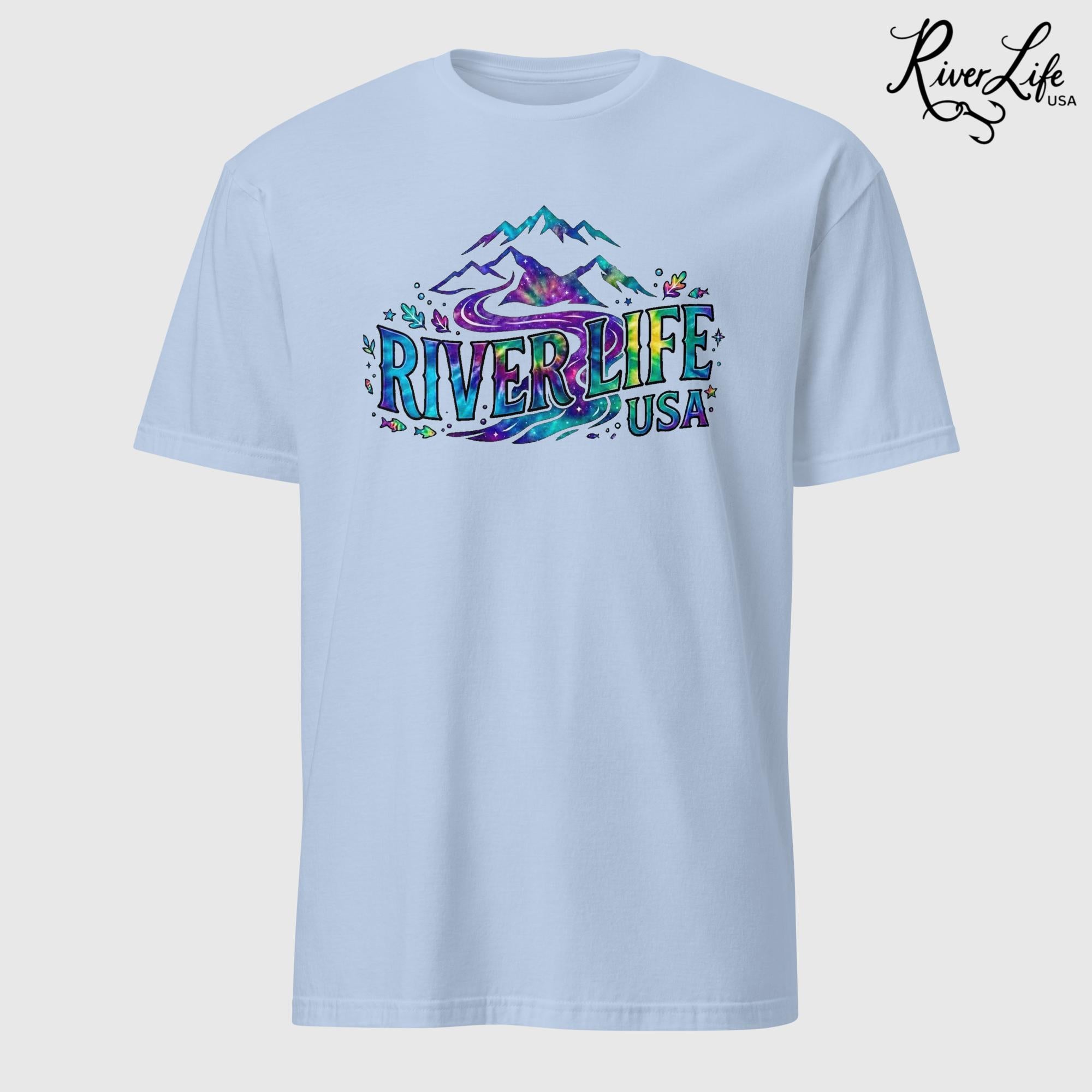 Mountain Colorful | Short-Sleeve Unisex T-Shirt-Light Blue-River Life USA