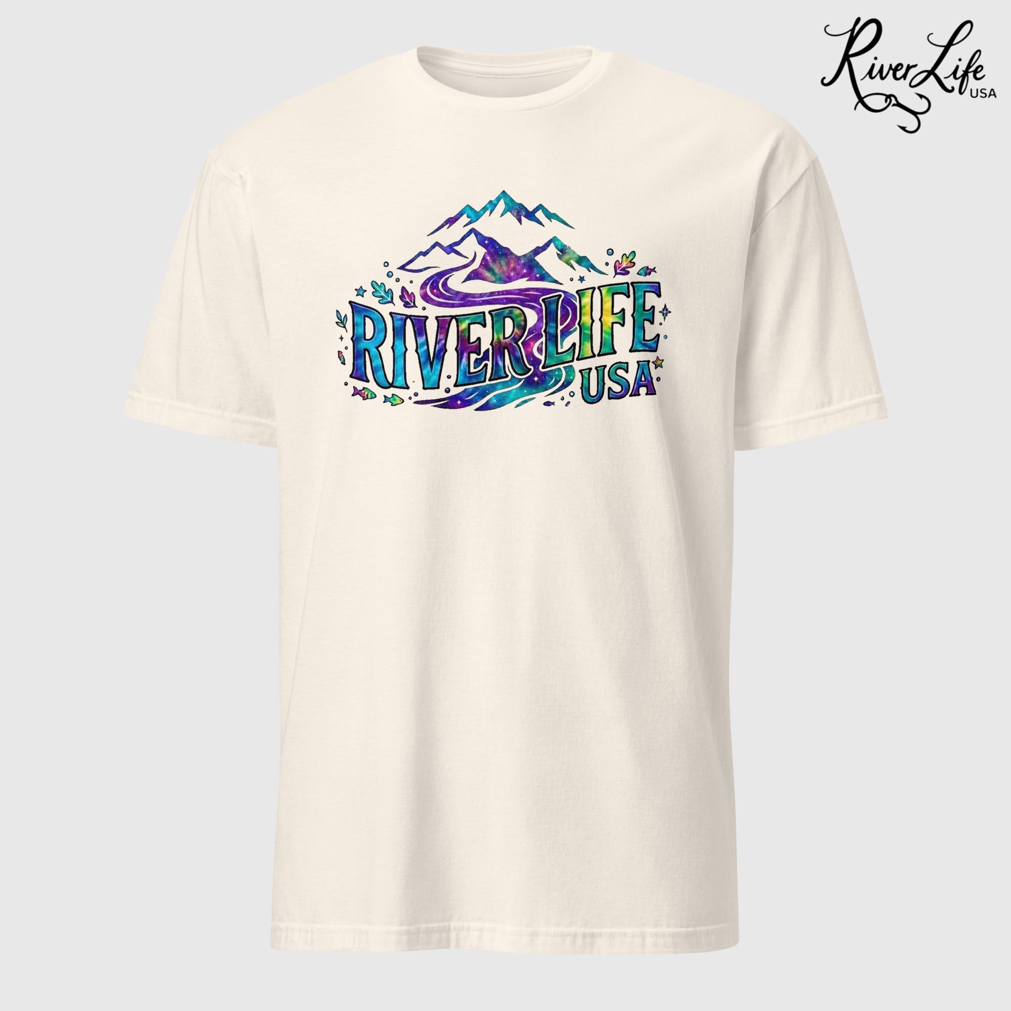 Mountain Colorful | Short-Sleeve Unisex T-Shirt-Natural-River Life USA