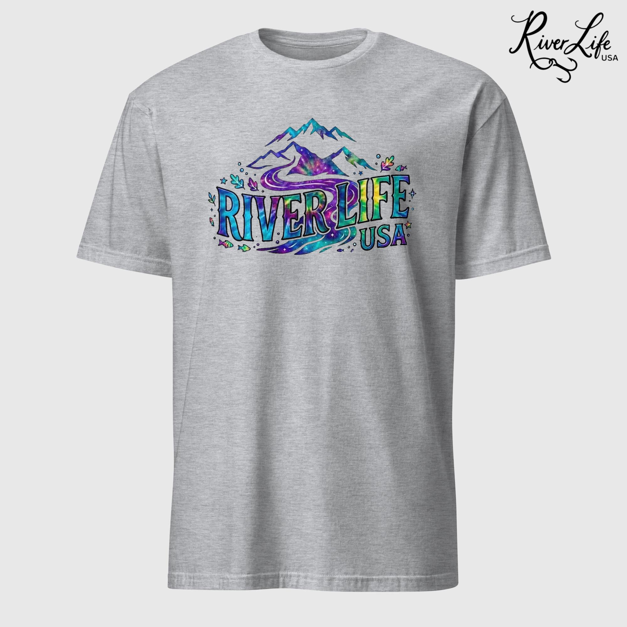 Mountain Colorful | Short-Sleeve Unisex T-Shirt-Sport Grey-River Life USA