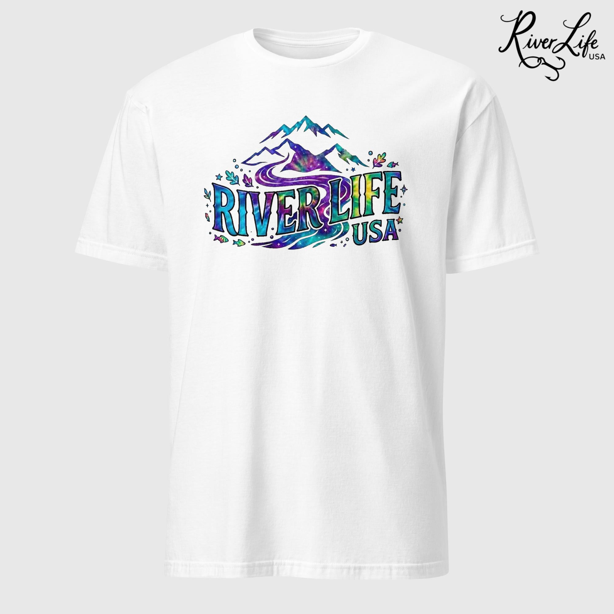 Mountain Colorful | Short-Sleeve Unisex T-Shirt-White-River Life USA