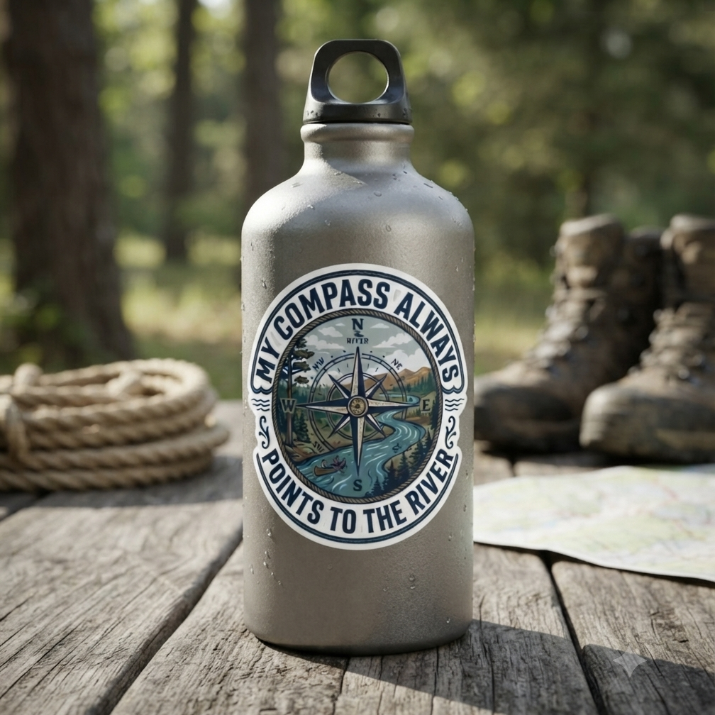 My Compass | Kiss-cut Vinyl Decals-3″×4″-River Life USA