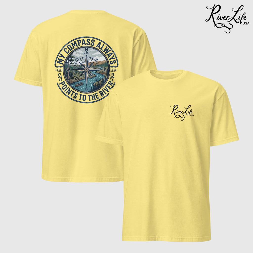My Compass | Short-Sleeve Unisex T-Shirt-Cornsilk-River Life USA