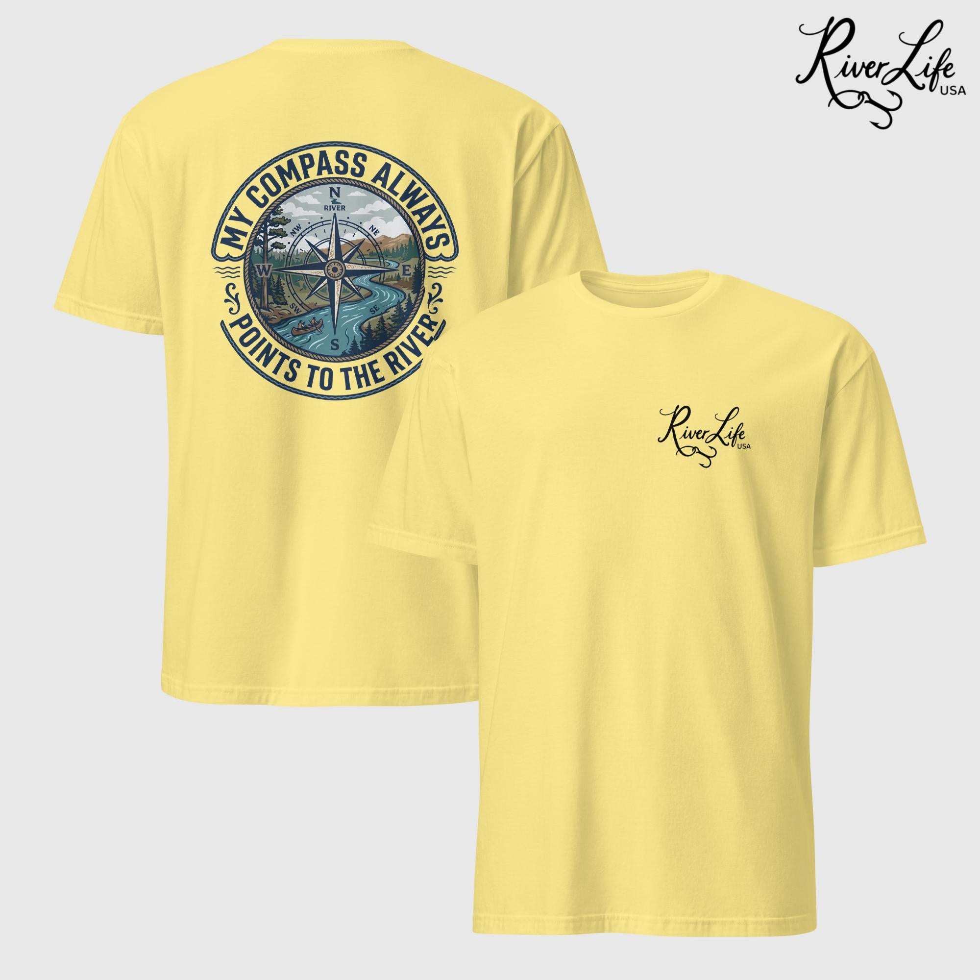 My Compass | Short-Sleeve Unisex T-Shirt-Cornsilk-River Life USA