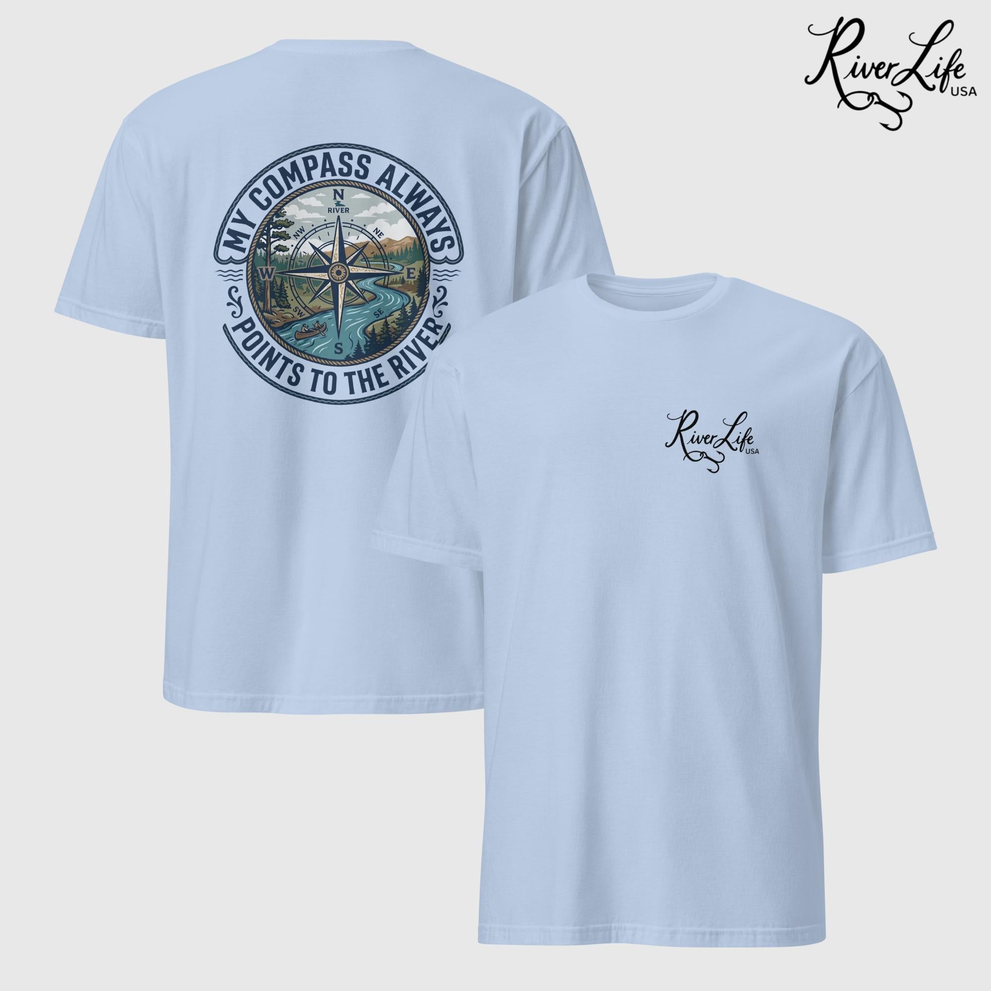 My Compass | Short-Sleeve Unisex T-Shirt-Light Blue-River Life USA