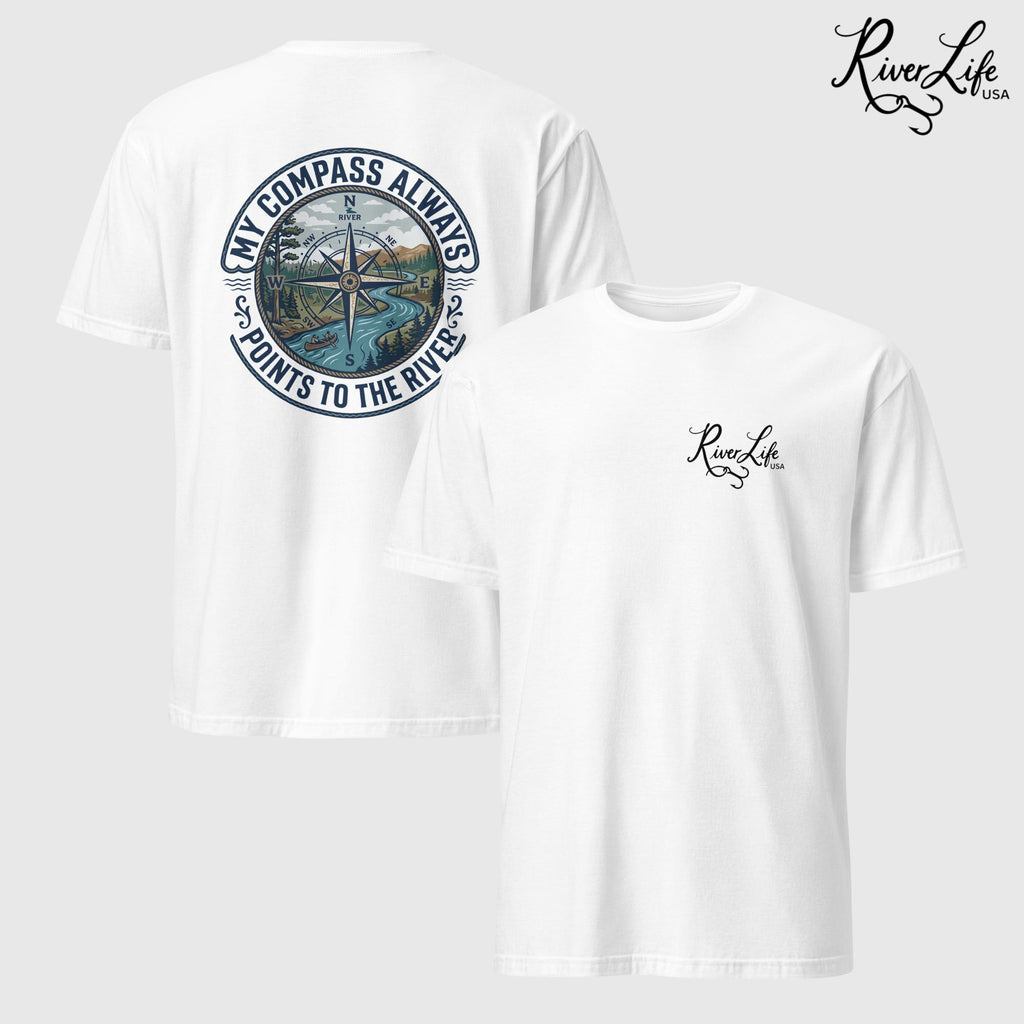My Compass | Short-Sleeve Unisex T-Shirt-White-River Life USA
