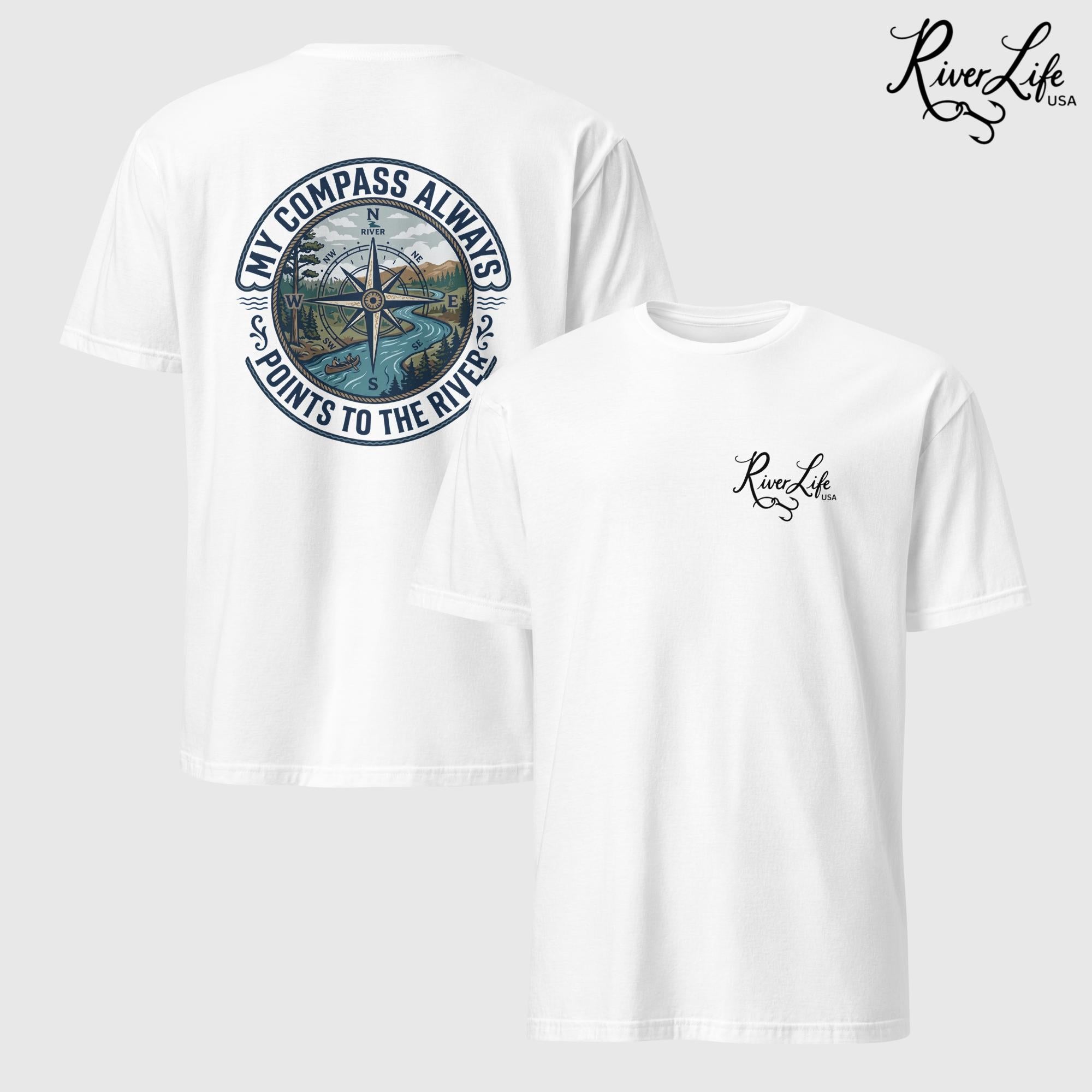 My Compass | Short-Sleeve Unisex T-Shirt-White-River Life USA