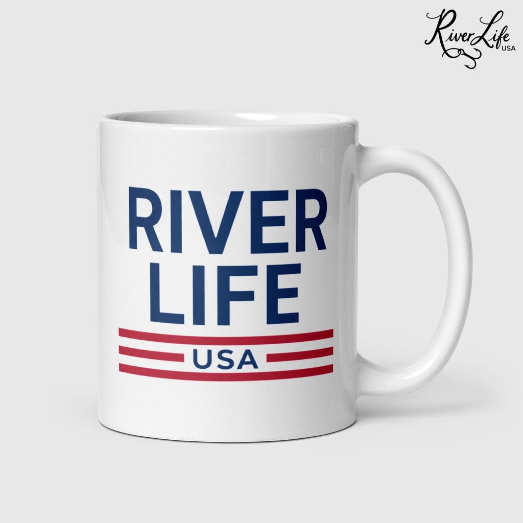 Patriot Red White and Blue | Ceramic Coffee Mug-11 oz-River Life USA