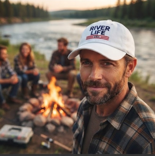 Patriot Red White and Blue (embroidered) | Adjustable Dad Hat-River Life USA