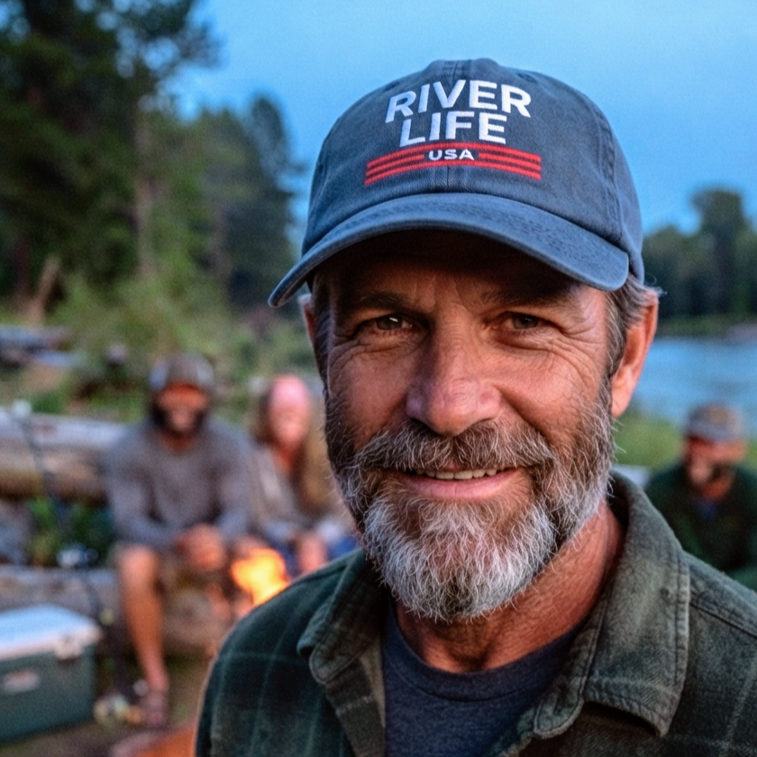Patriot Red White and Blue (embroidered) | Adjustable Dad hat-River Life USA