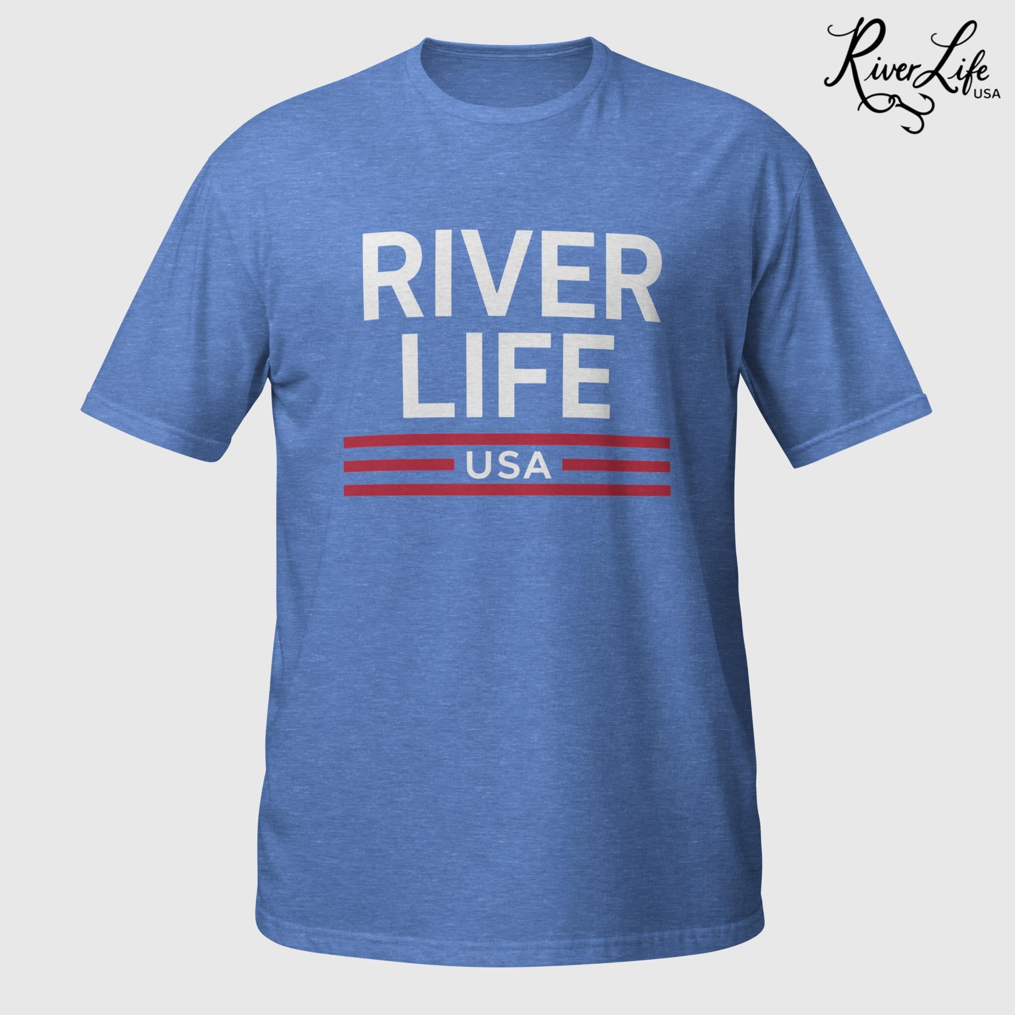 Patriot Red White and Blue | Short-Sleeve Unisex T-Shirt-Heather Royal-River Life USA