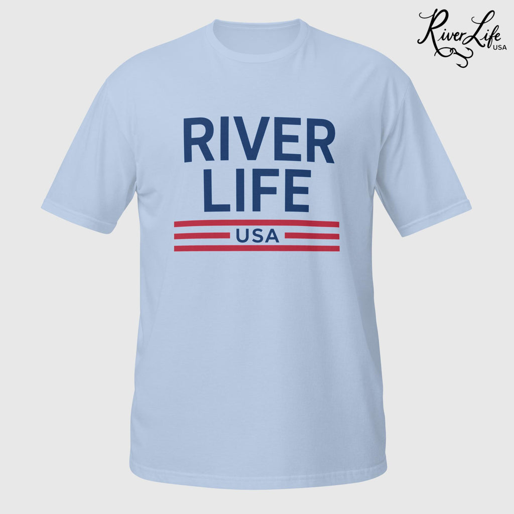 Patriot Red White and Blue | Short-Sleeve Unisex T-Shirt-Light Blue-River Life USA