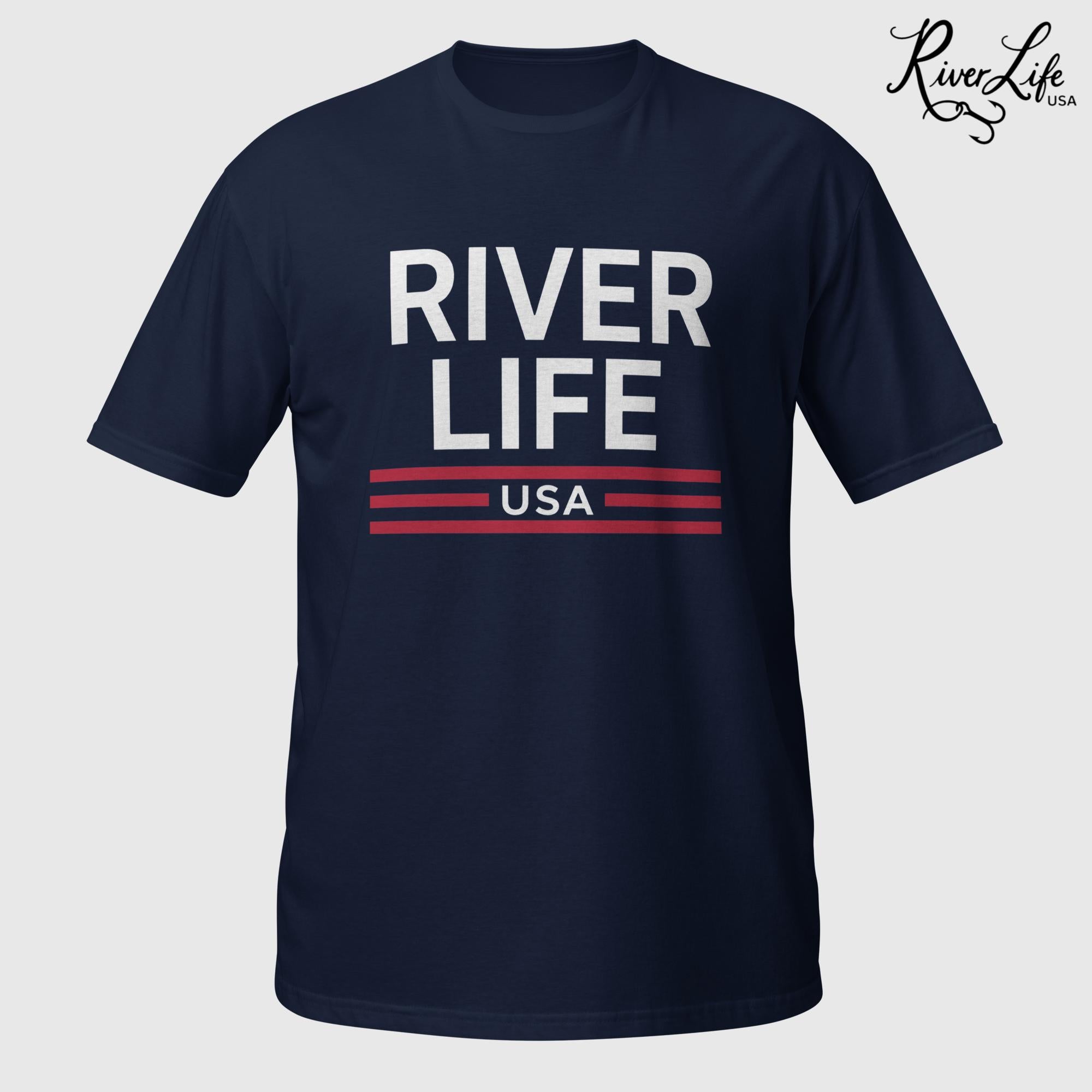 Patriot Red White and Blue | Short-Sleeve Unisex T-Shirt-Navy-River Life USA