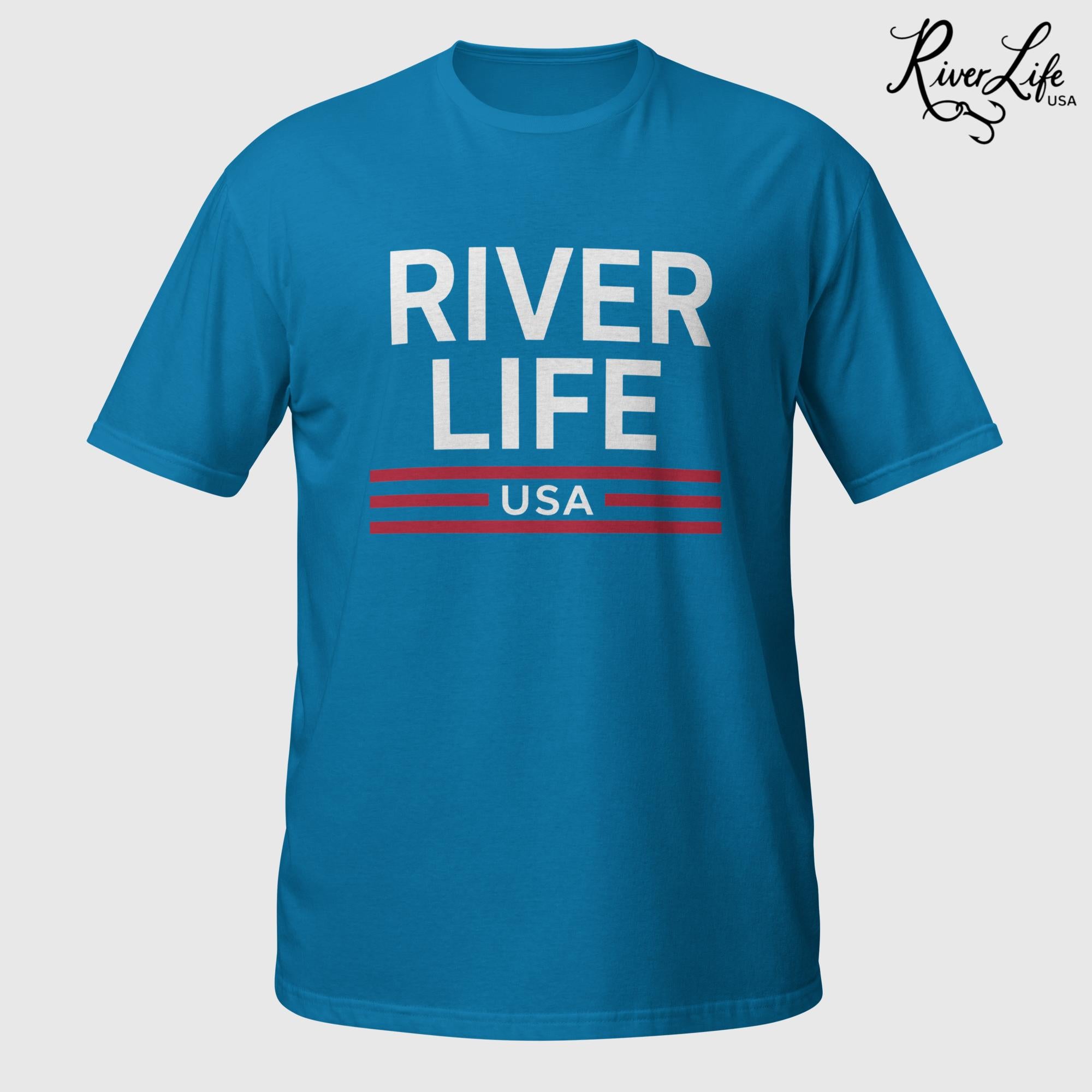 Patriot Red White and Blue | Short-Sleeve Unisex T-Shirt-Sapphire-River Life USA