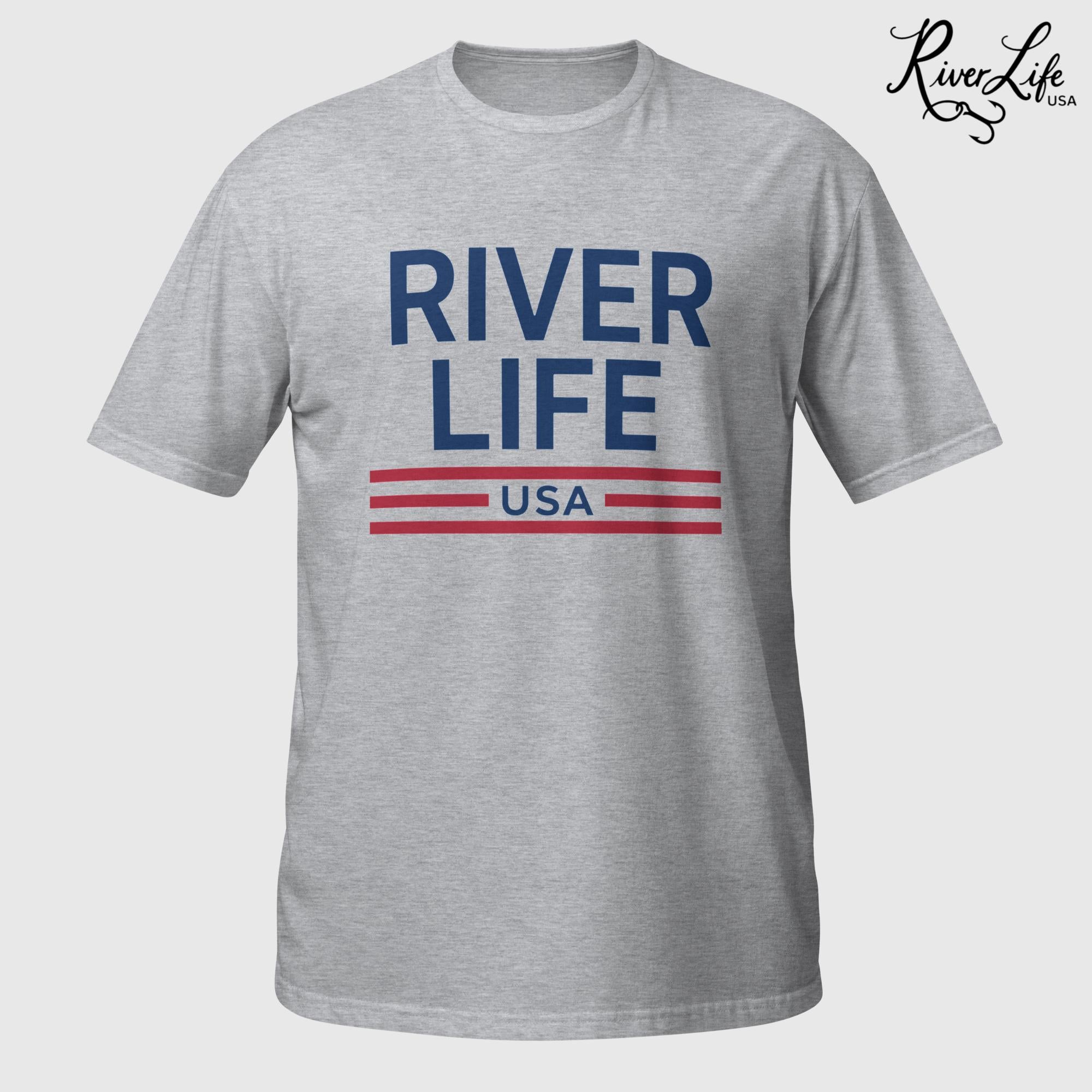 Patriot Red White and Blue | Short-Sleeve Unisex T-Shirt-Sport Grey-River Life USA