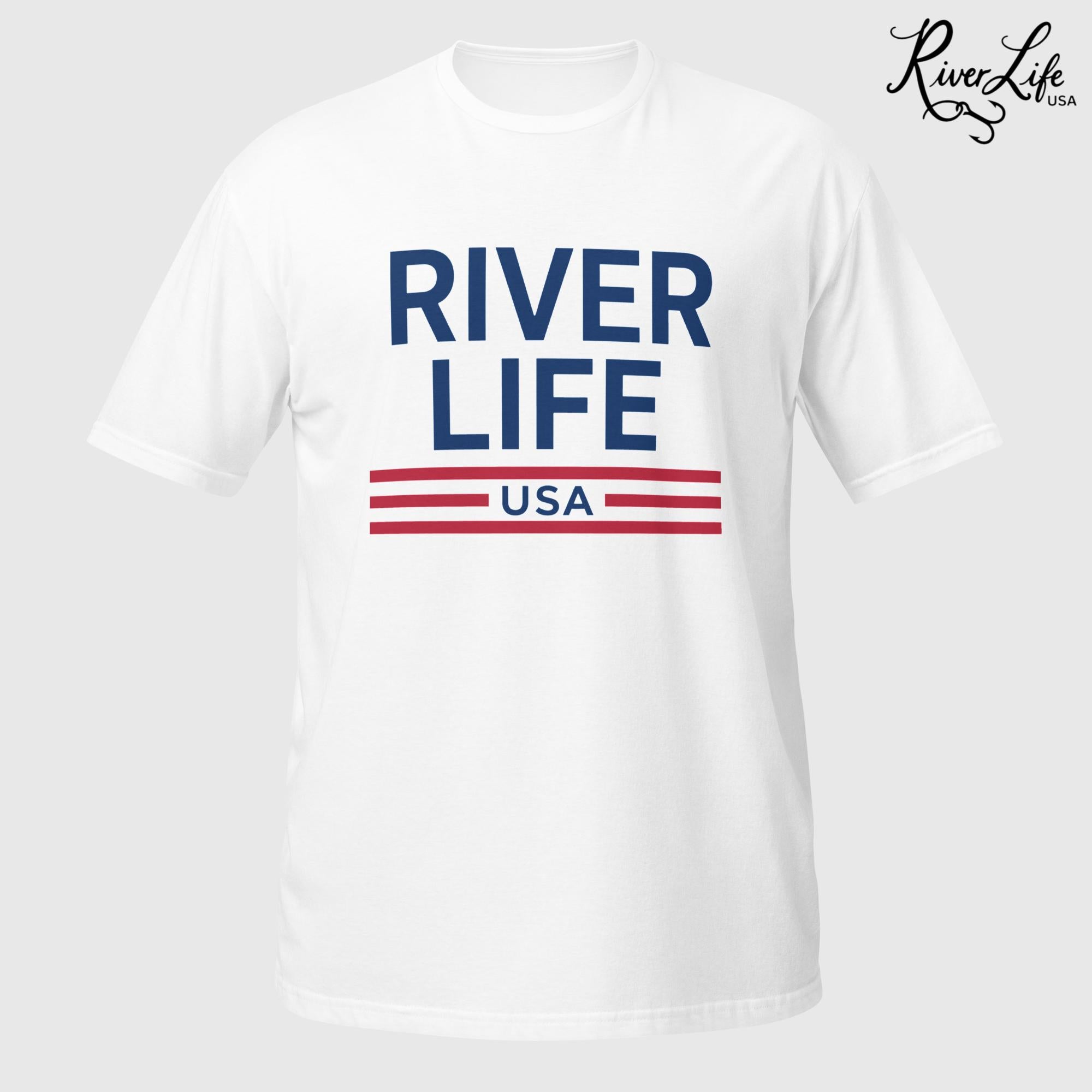 Patriot Red White and Blue | Short-Sleeve Unisex T-Shirt-White-River Life USA