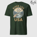 Proudly American | Short-Sleeve Unisex T-Shirt-Forest Green-River Life USA