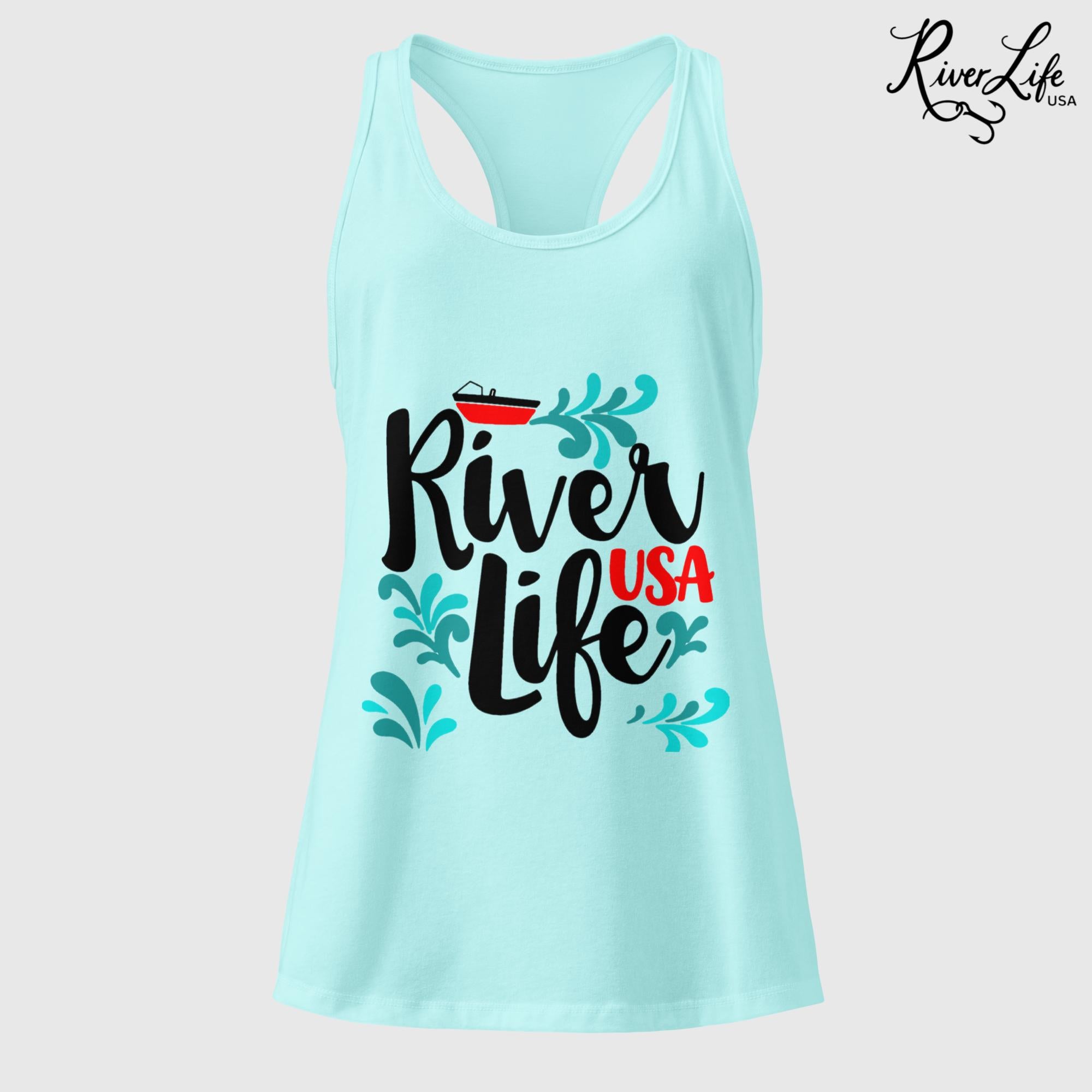 Red Boat | Women’s Fitted Racerback Tank Top-Cancun-River Life USA