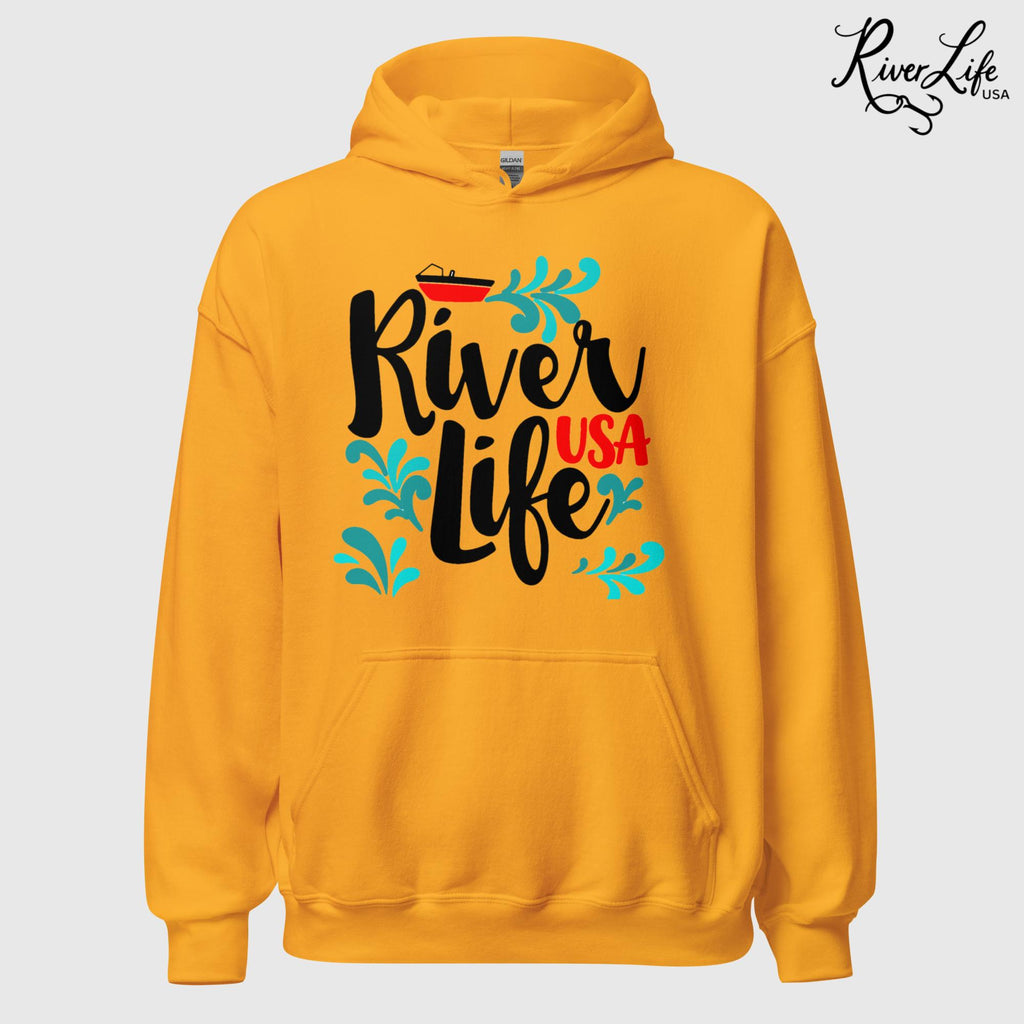 Red Boat | Womens Pullover Hoodie-Gold-River Life USA