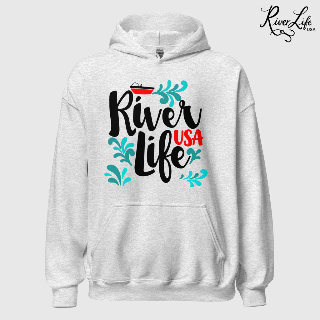 Red Boat | Womens Pullover Hoodie-ash-River Life USA