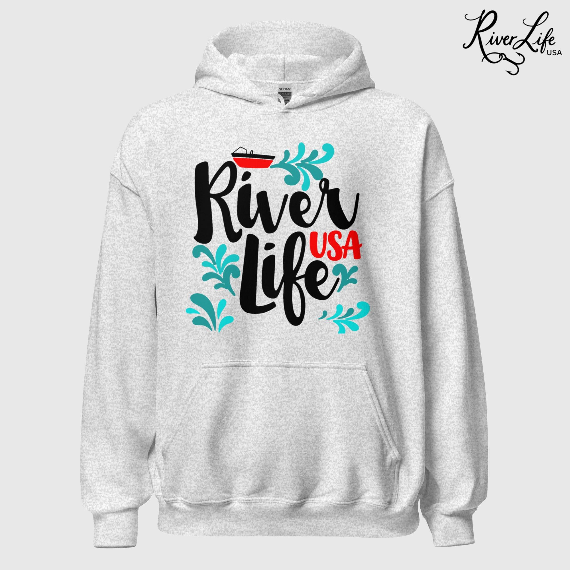 Red Boat | Womens Pullover Hoodie-ash-River Life USA