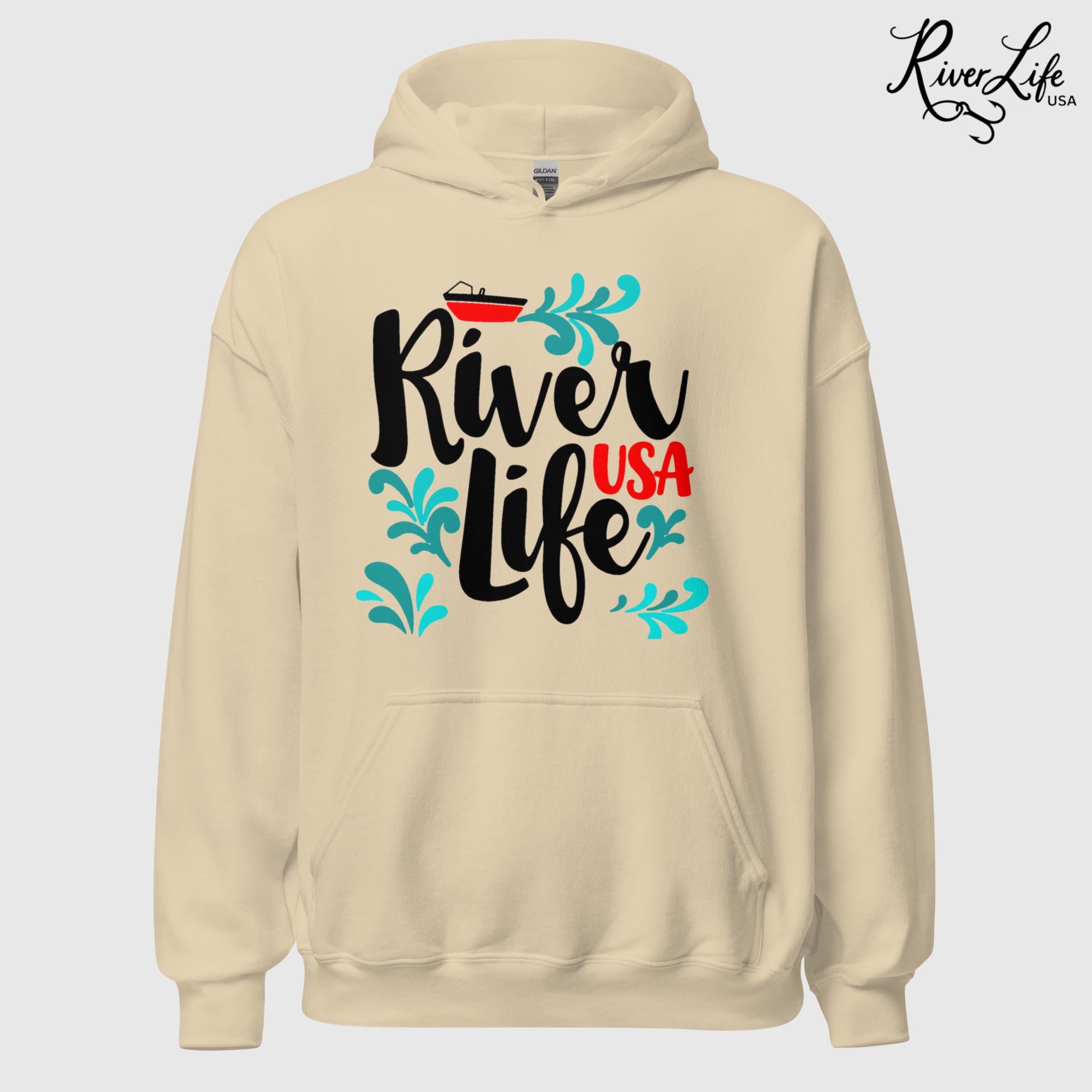 Red Boat | Womens Pullover Hoodie-Sand-River Life USA