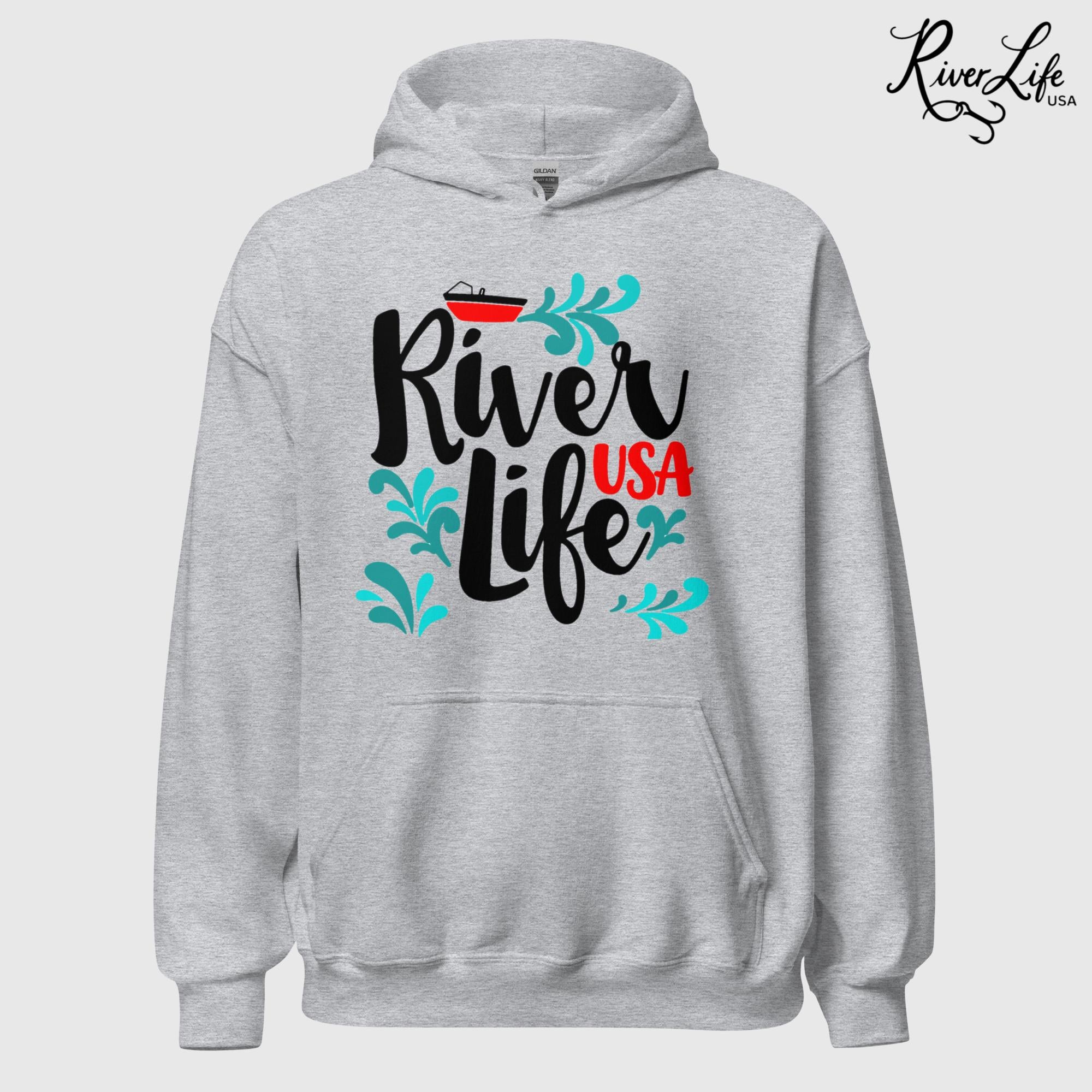 Red Boat | Womens Pullover Hoodie-Sport Grey-River Life USA