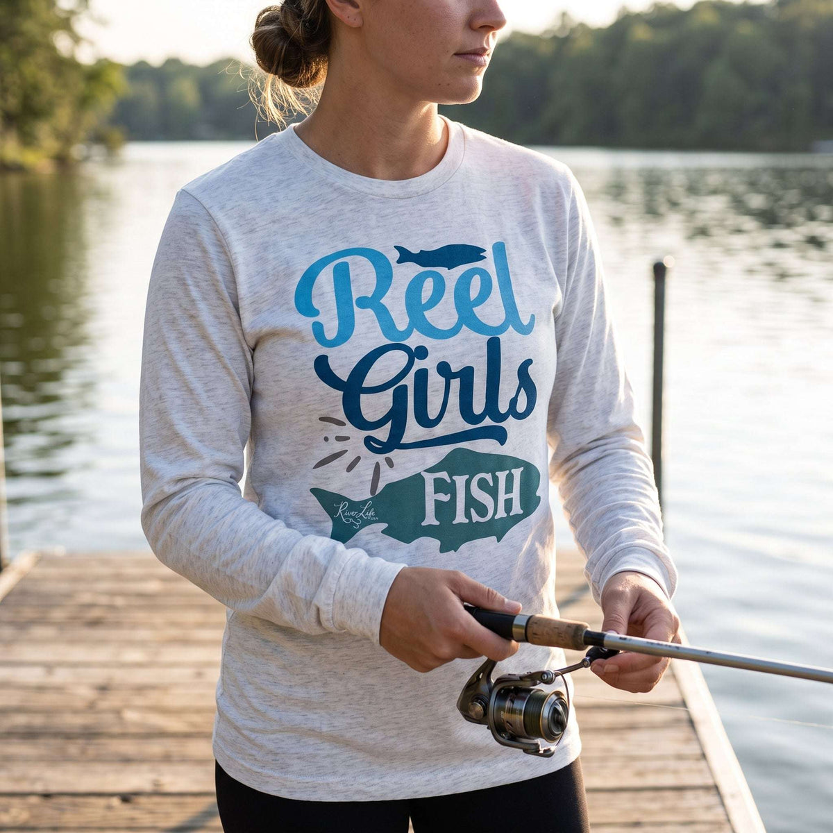 Reel Girls Fish | Long-Sleeve Women's T-Shirt