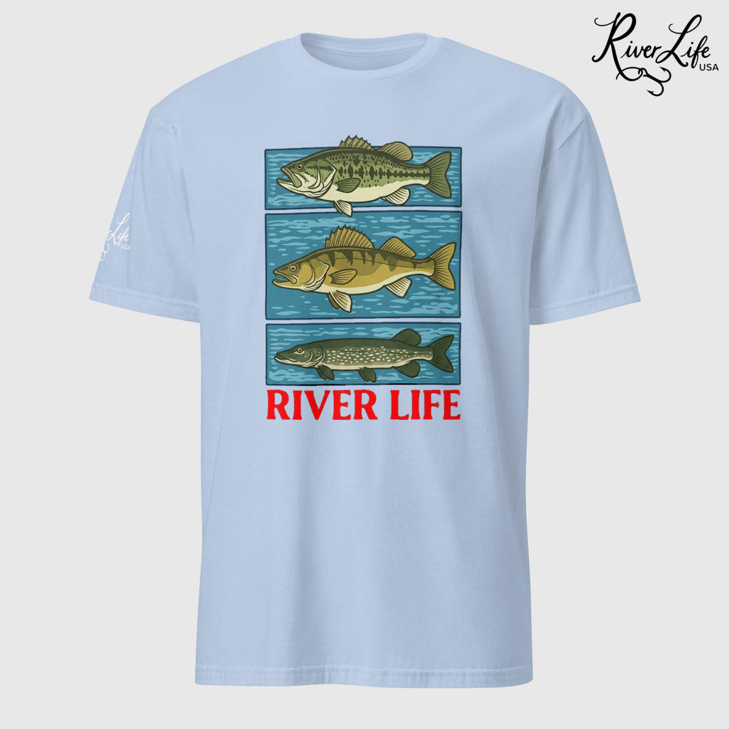 River Fish | Short-Sleeve Unisex T-Shirt-Light Blue-River Life USA