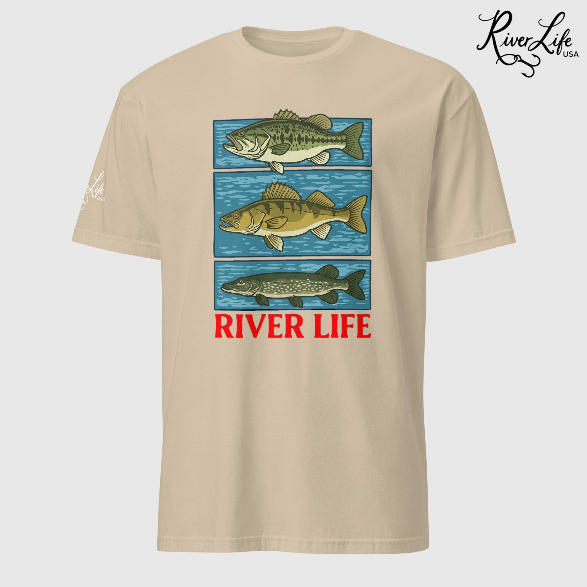 River Fish | Short-Sleeve Unisex T-Shirt-Sand-River Life USA