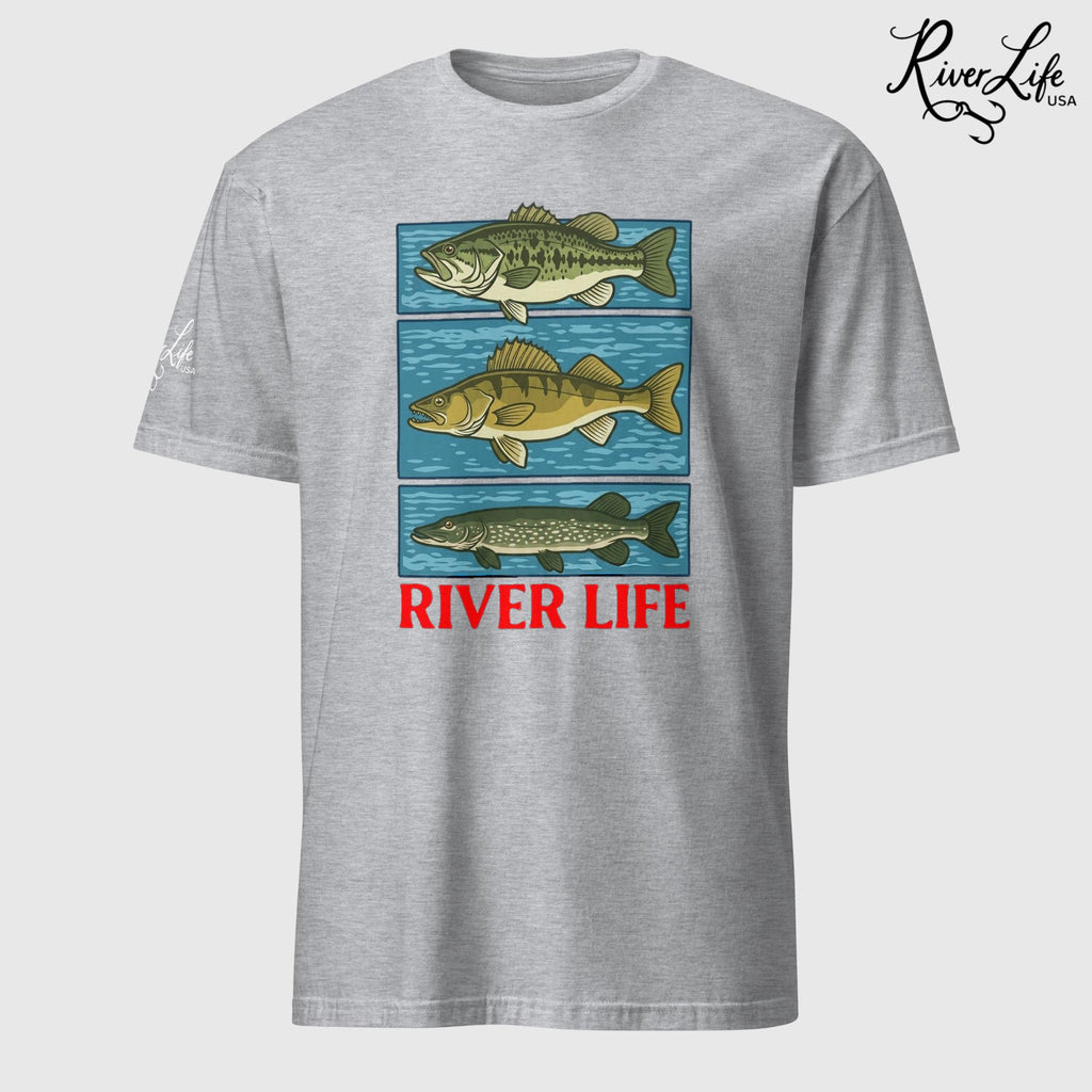 River Fish | Short-Sleeve Unisex T-Shirt-Sport Grey-River Life USA