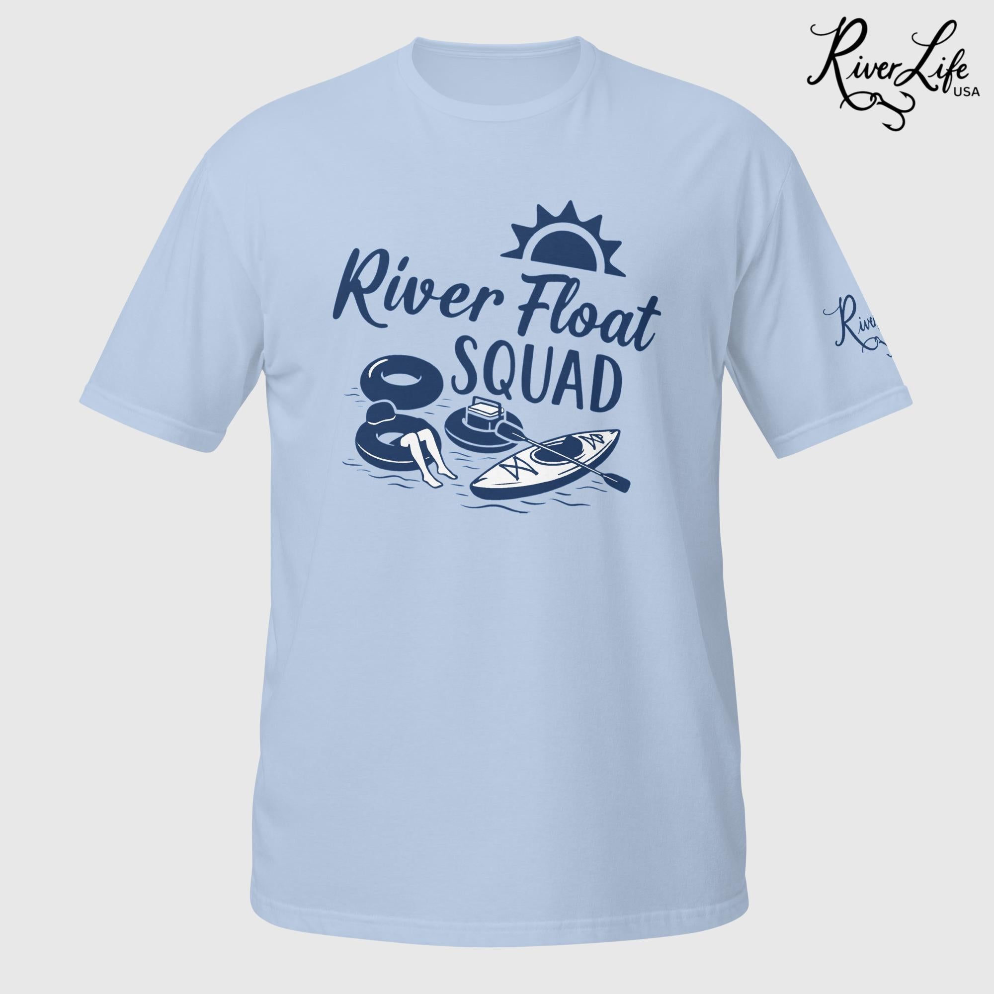 River Float Squad | Short-Sleeve Unisex T-Shirt-Light Blue-River Life USA