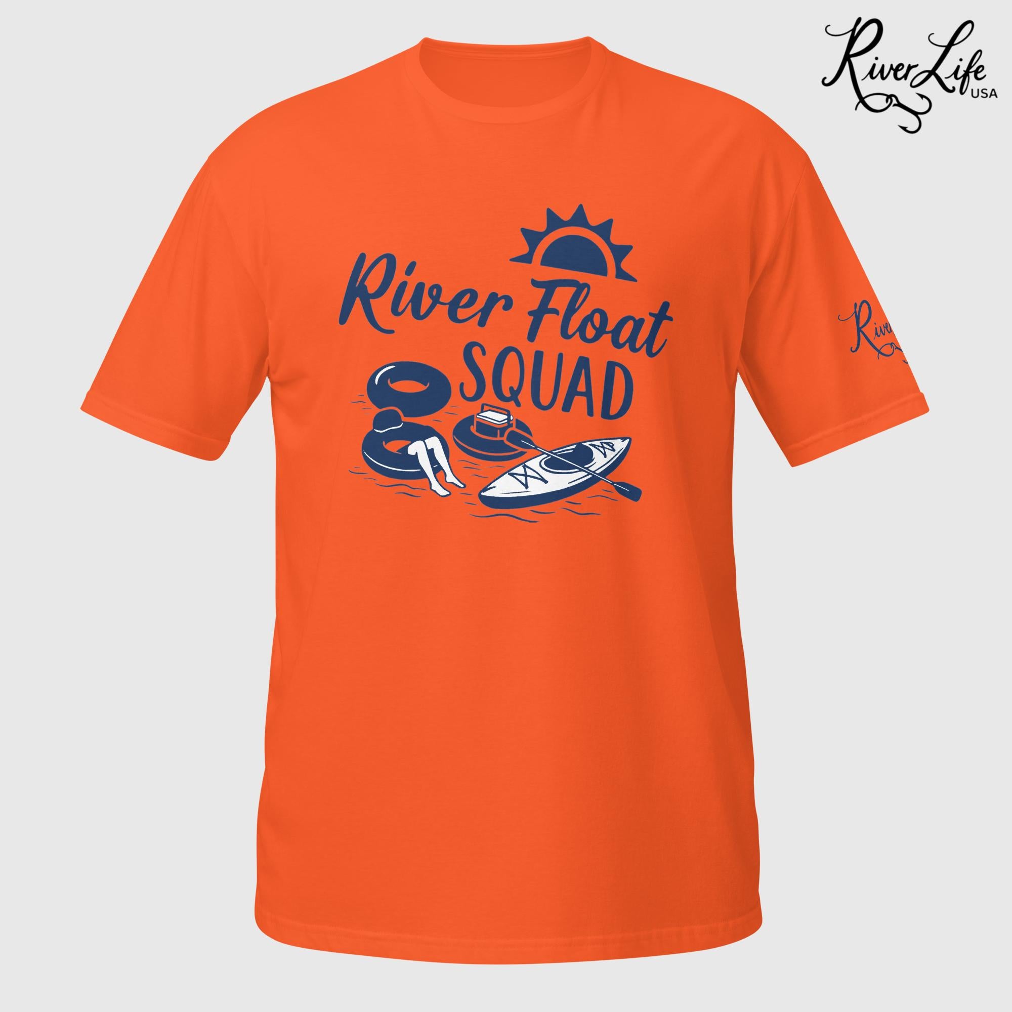 River Float Squad | Short-Sleeve Unisex T-Shirt-Orange-River Life USA