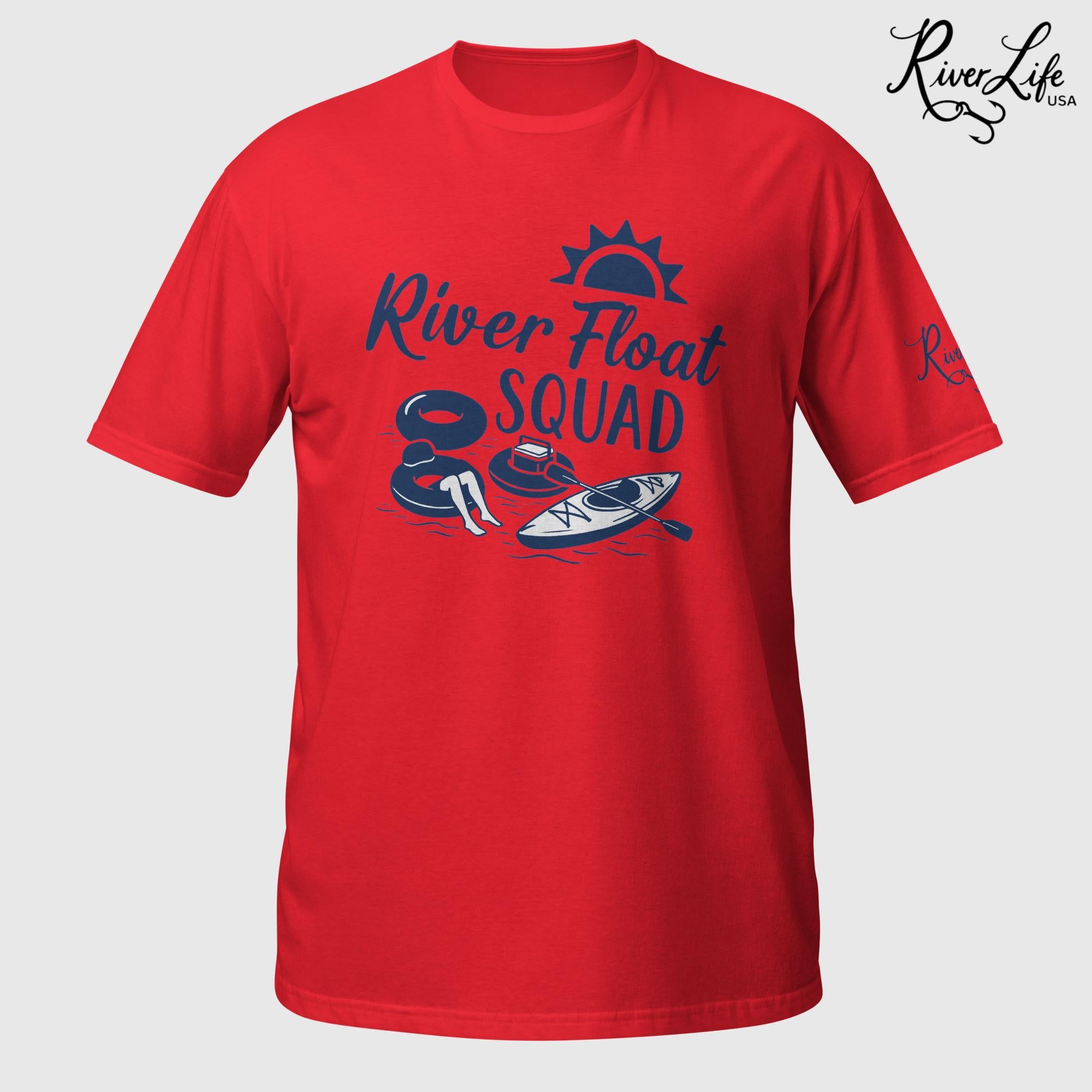 River Float Squad | Short-Sleeve Unisex T-Shirt-Red-River Life USA