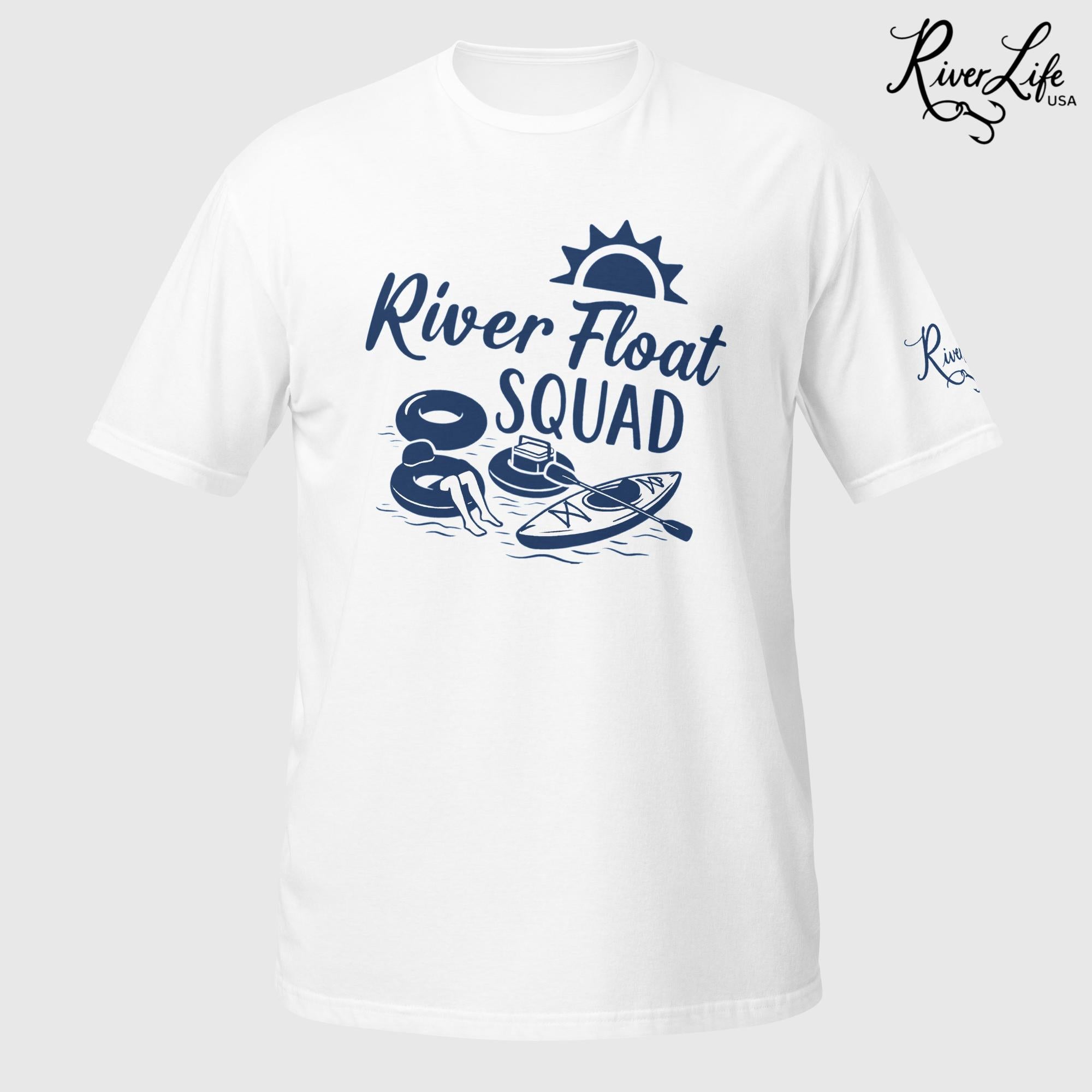 River Float Squad | Short-Sleeve Unisex T-Shirt-White-River Life USA