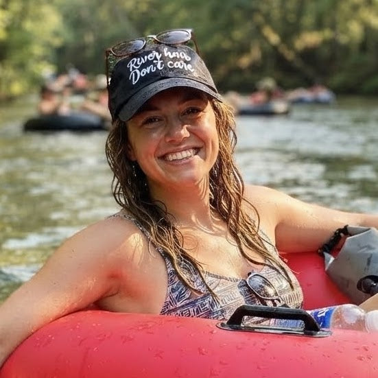 River Hair Don't Care (white embroidery) | Adjustable Dad Hat-Black-River Life USA