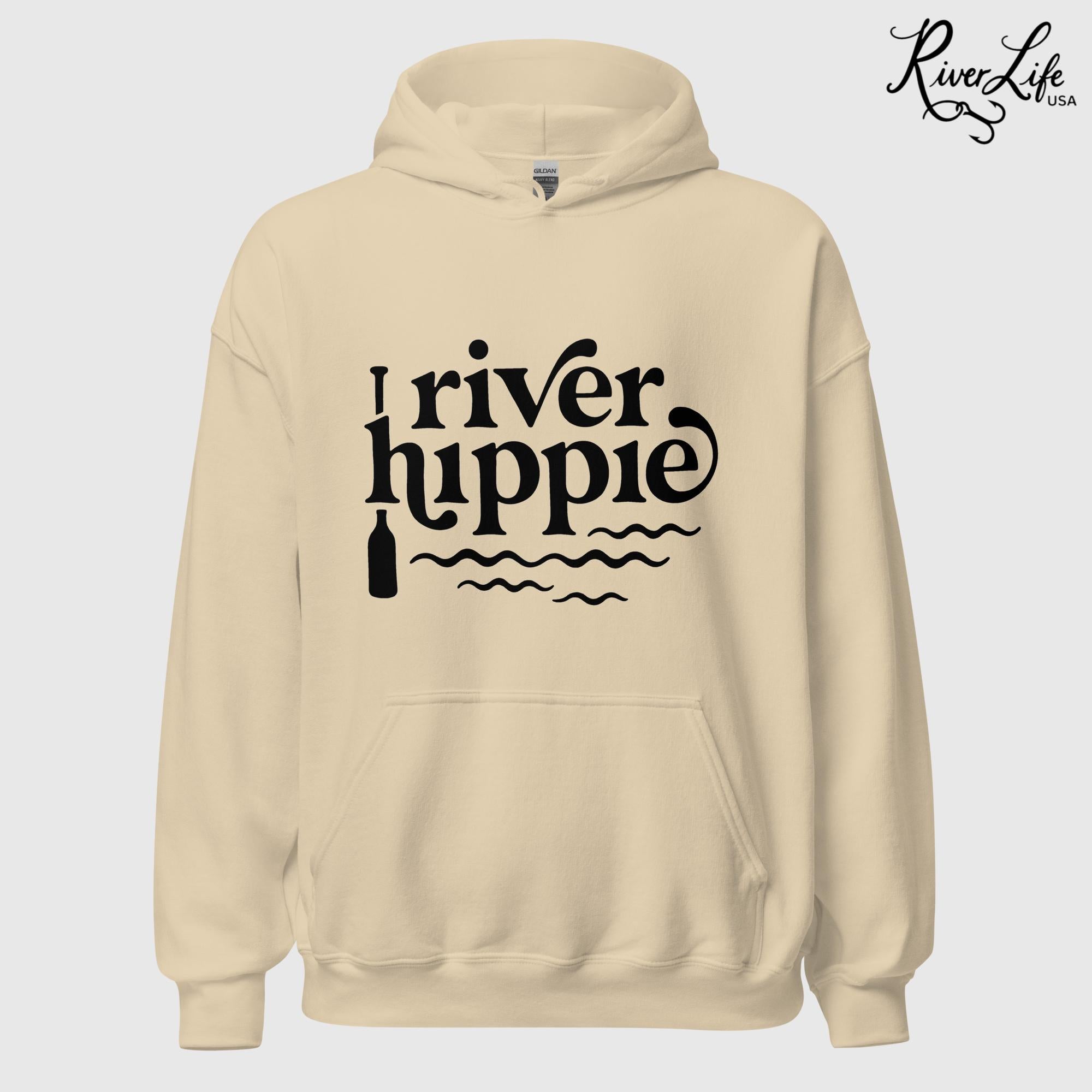 River Hippie | Unisex Pullover Hoodie-Sand-River Life USA