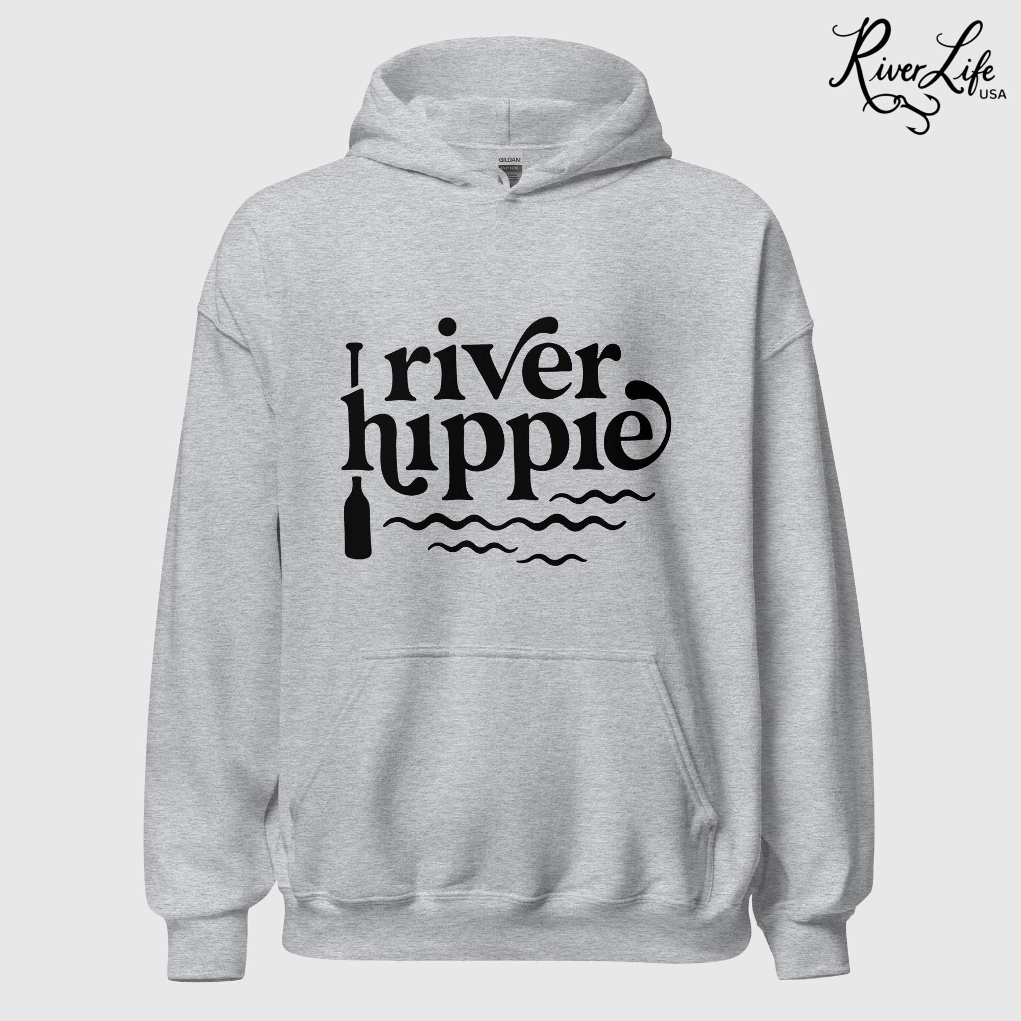River Hippie | Unisex Pullover Hoodie-Sport Grey-River Life USA