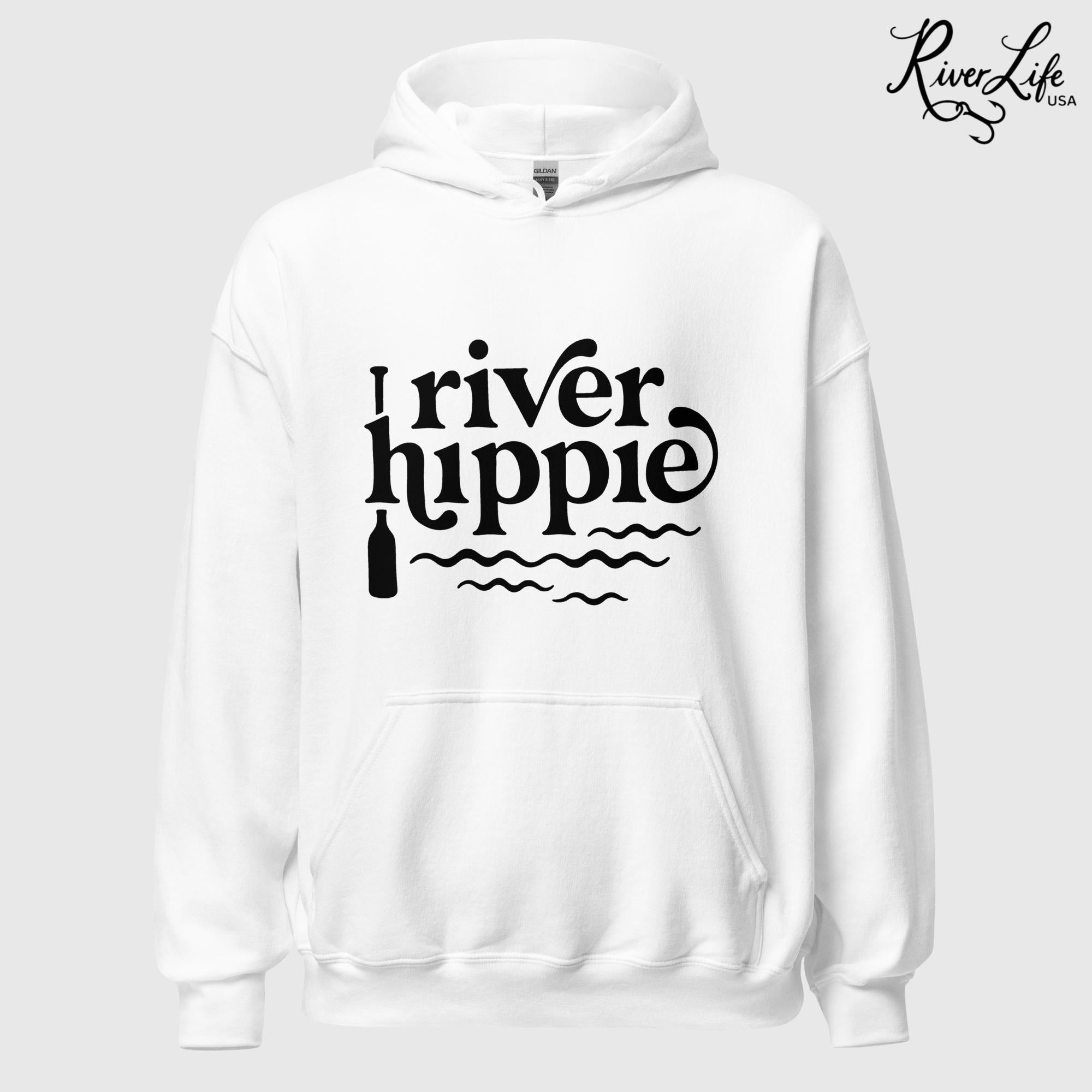River Hippie | Unisex Pullover Hoodie-White-River Life USA