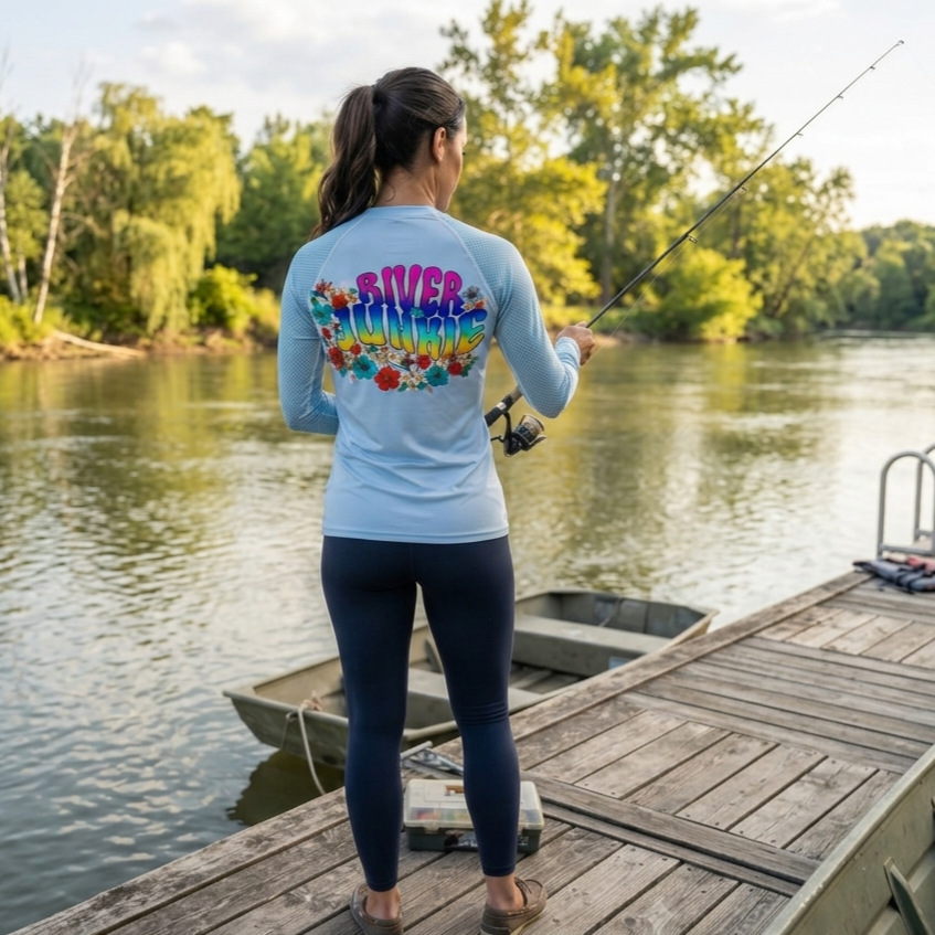 River Junkie | Women's Rash Guard-XS-River Life USA